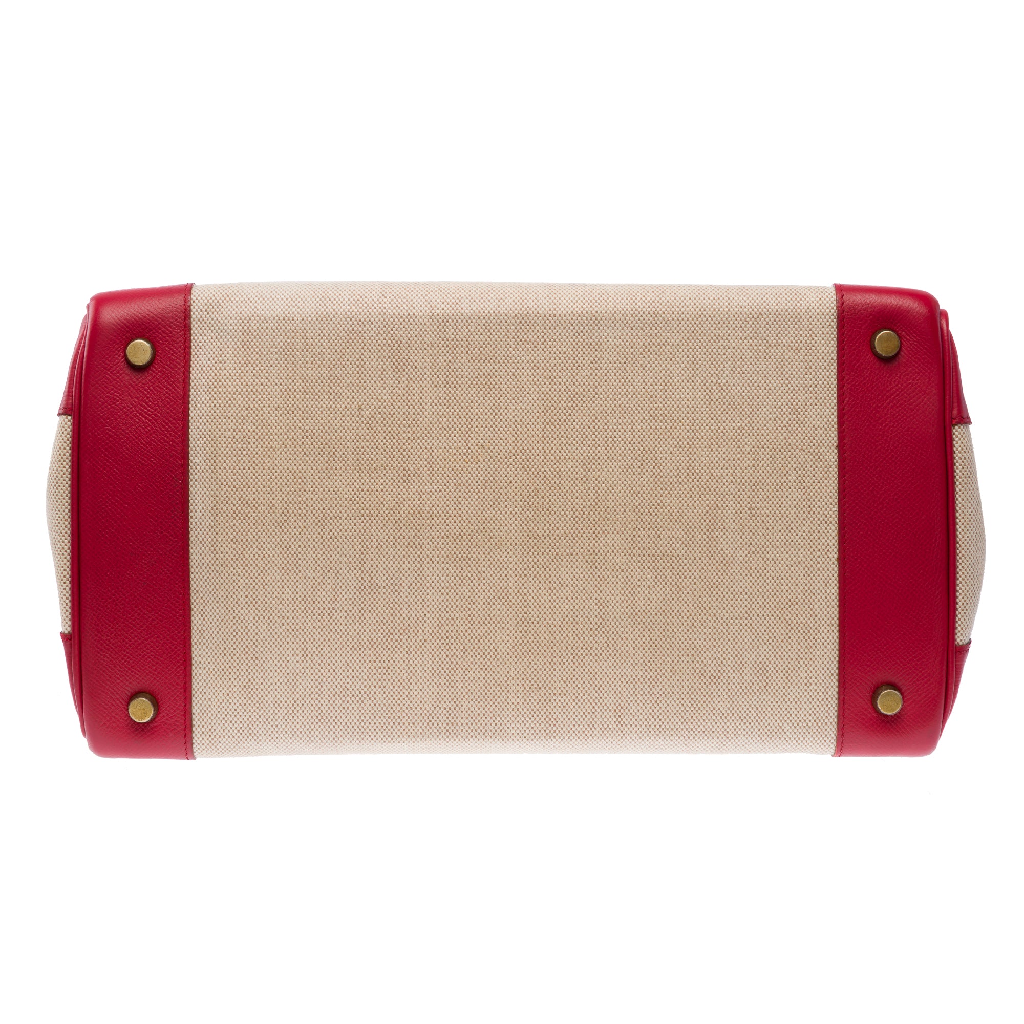Sac HERMES Birkin 35 en Toile Rose - 103501