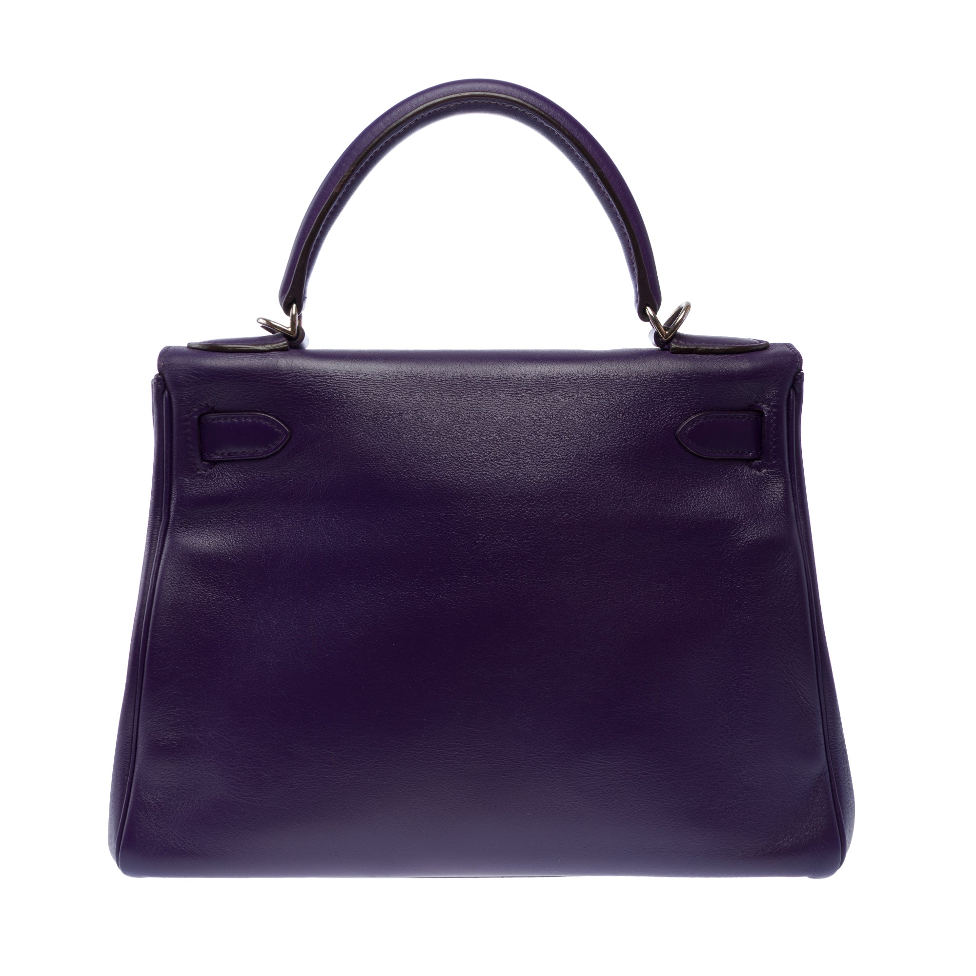 Sac HERMES Kelly 28 en Cuir Violet - 103502