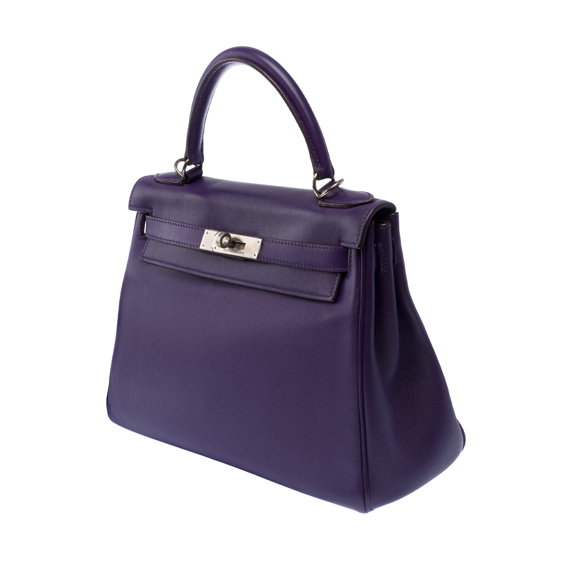 Sac HERMES Kelly 28 en Cuir Violet - 103502
