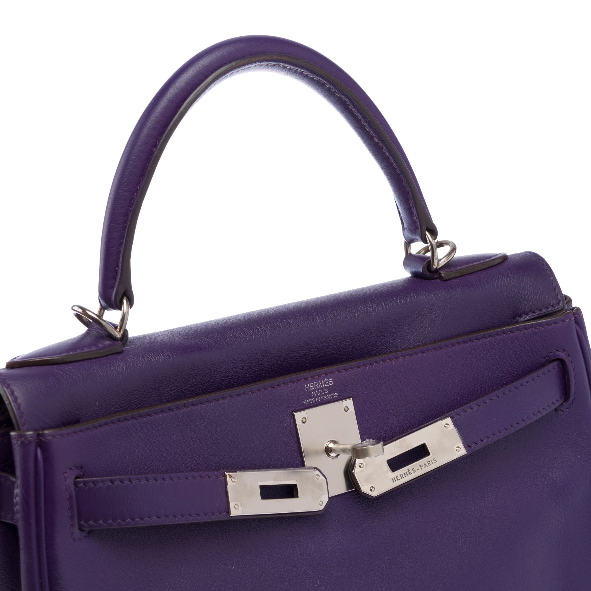Sac HERMES Kelly 28 en Cuir Violet - 103502