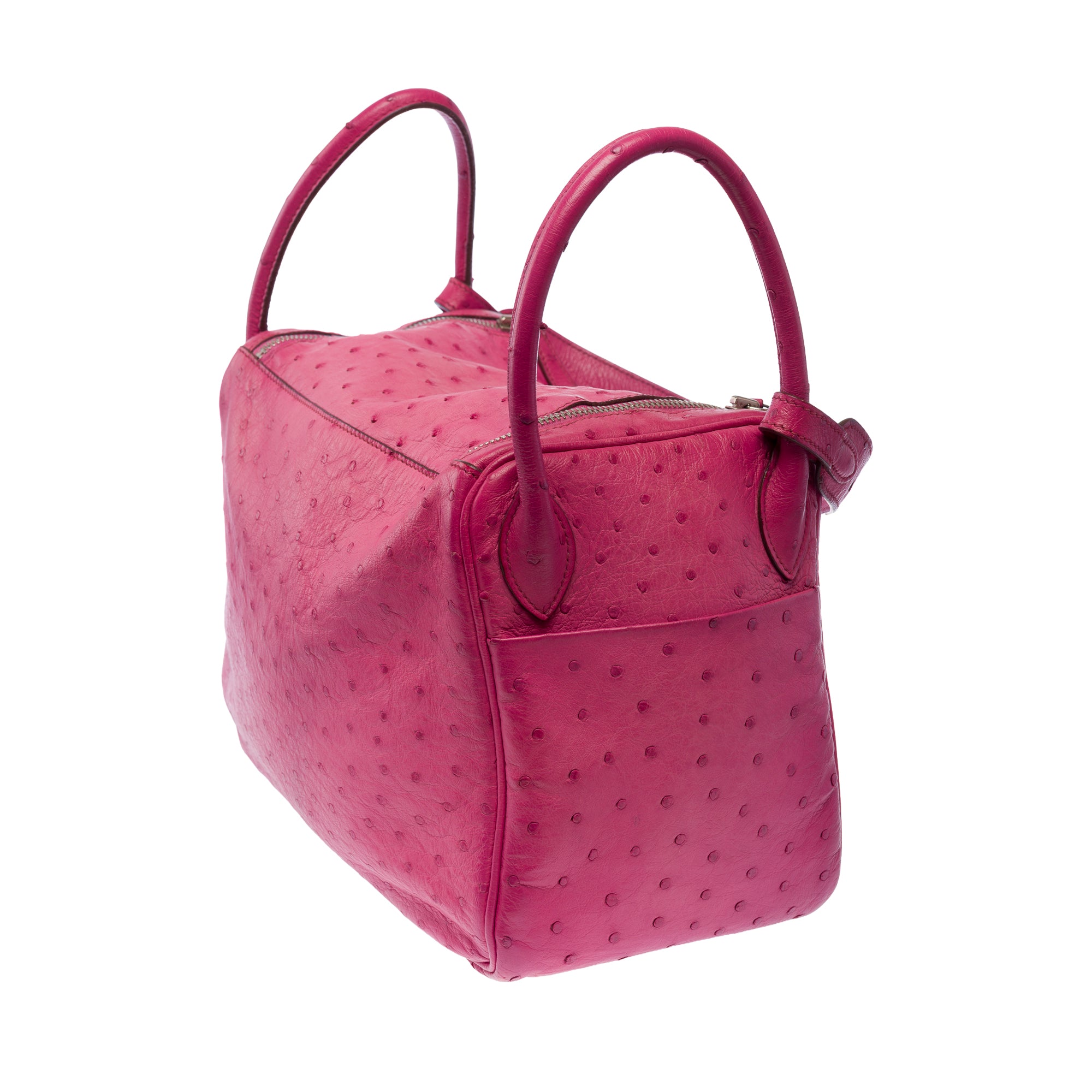 Sac HERMES Lindy en Cuirs exotiques Rose - 103503