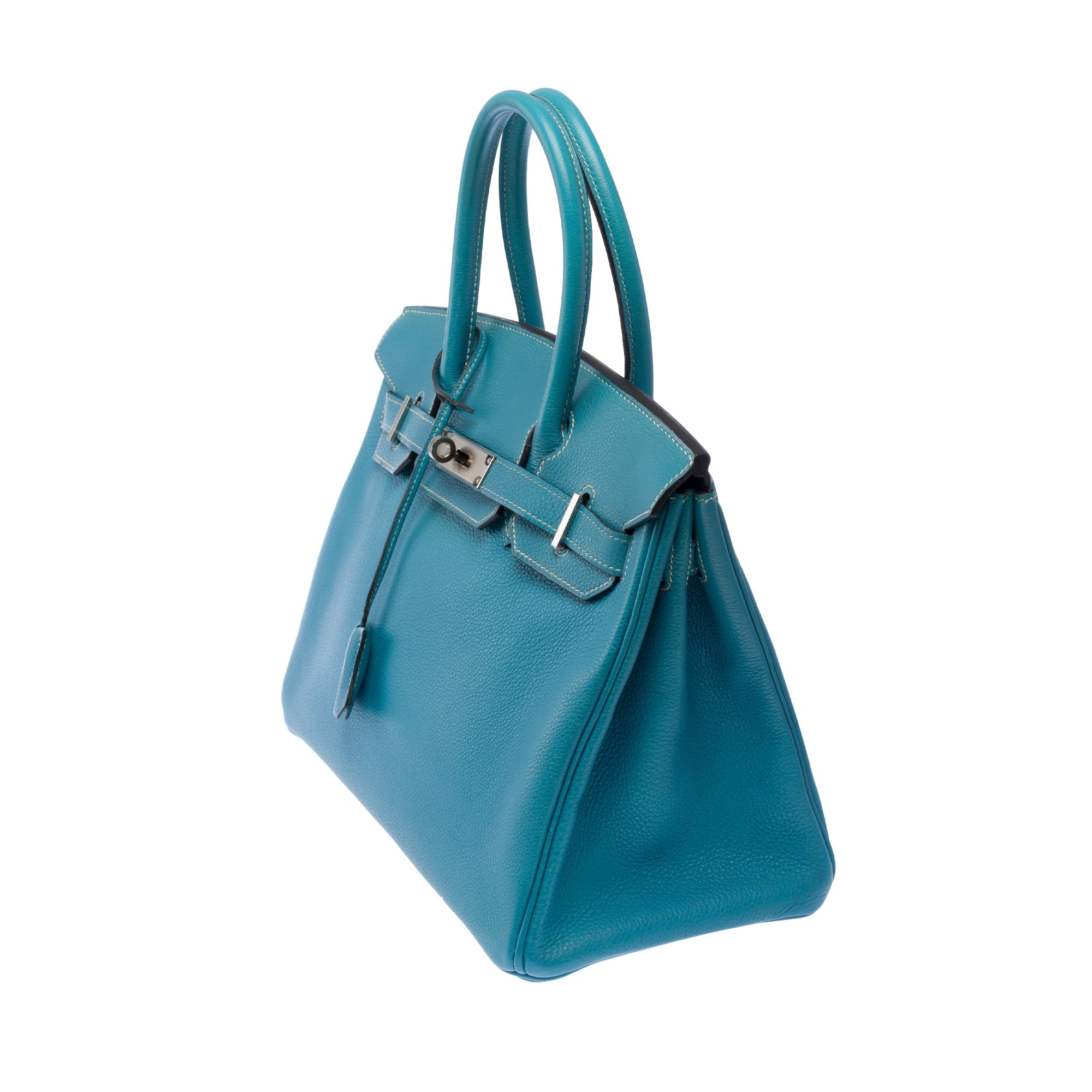 Sac HERMES Birkin 30 en Cuir Bleu - 103509