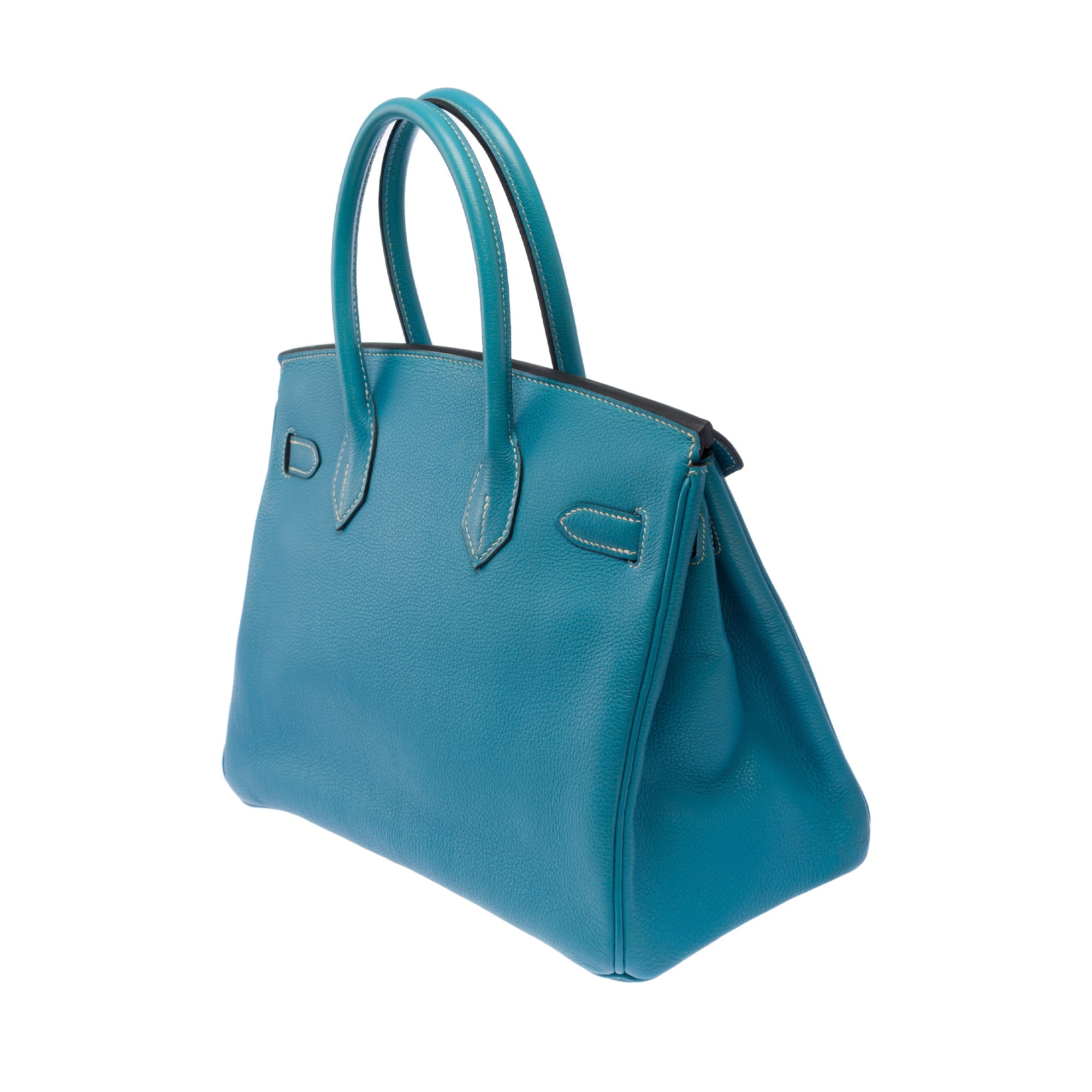 Sac HERMES Birkin 30 en Cuir Bleu - 103509