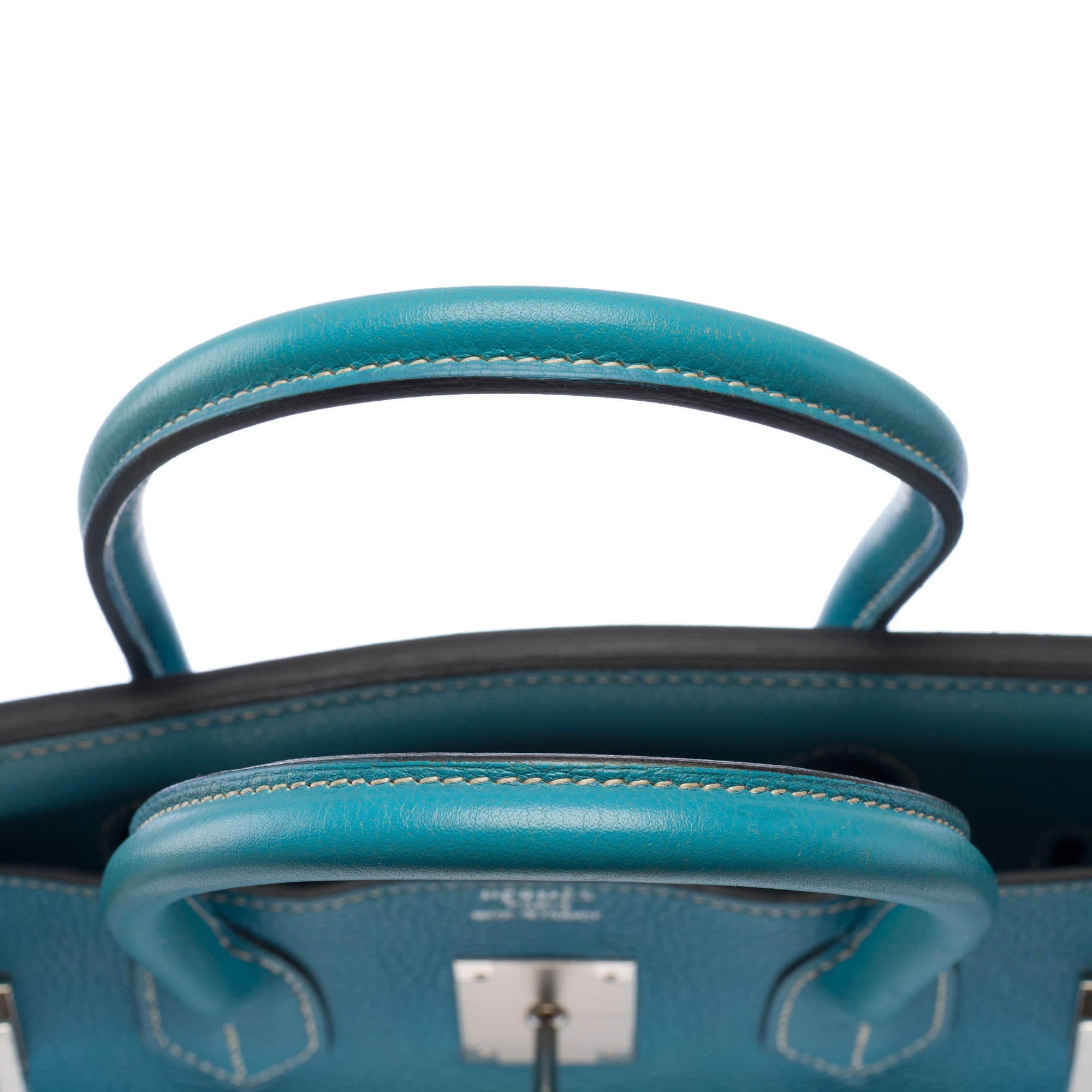 Sac HERMES Birkin 30 en Cuir Bleu - 103509