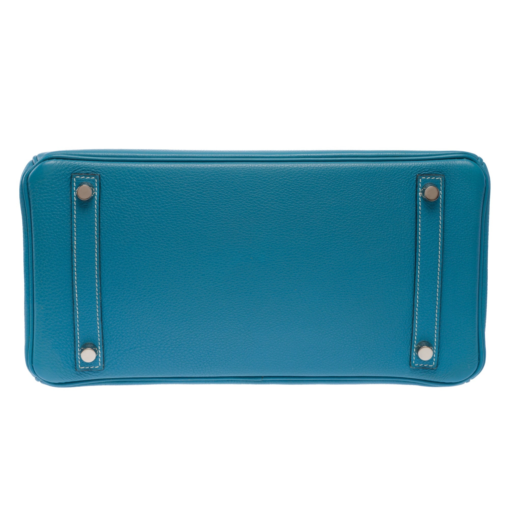 Sac HERMES Birkin 30 en Cuir Bleu - 103509