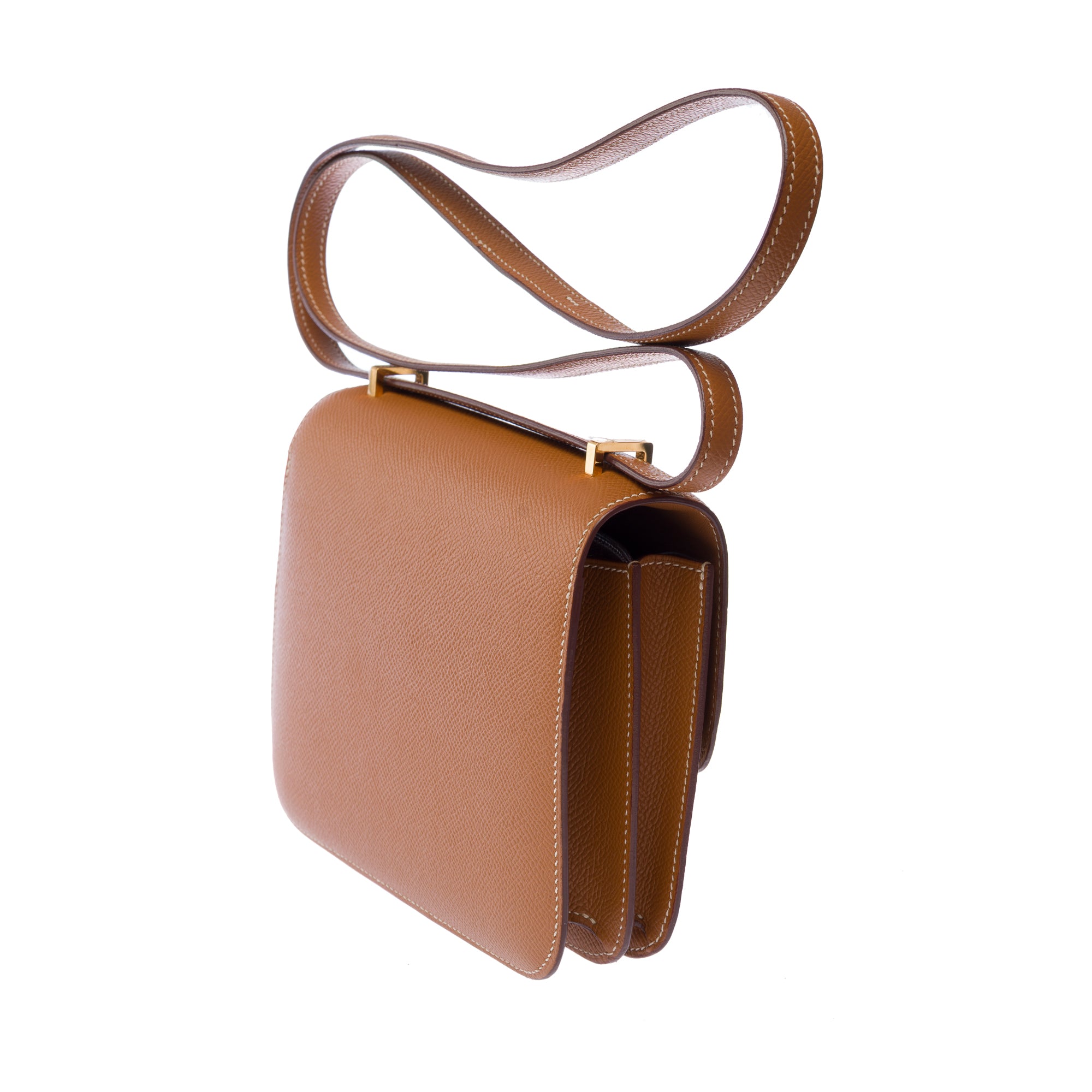 Sac HERMES Constance en Cuir Doré - 103549