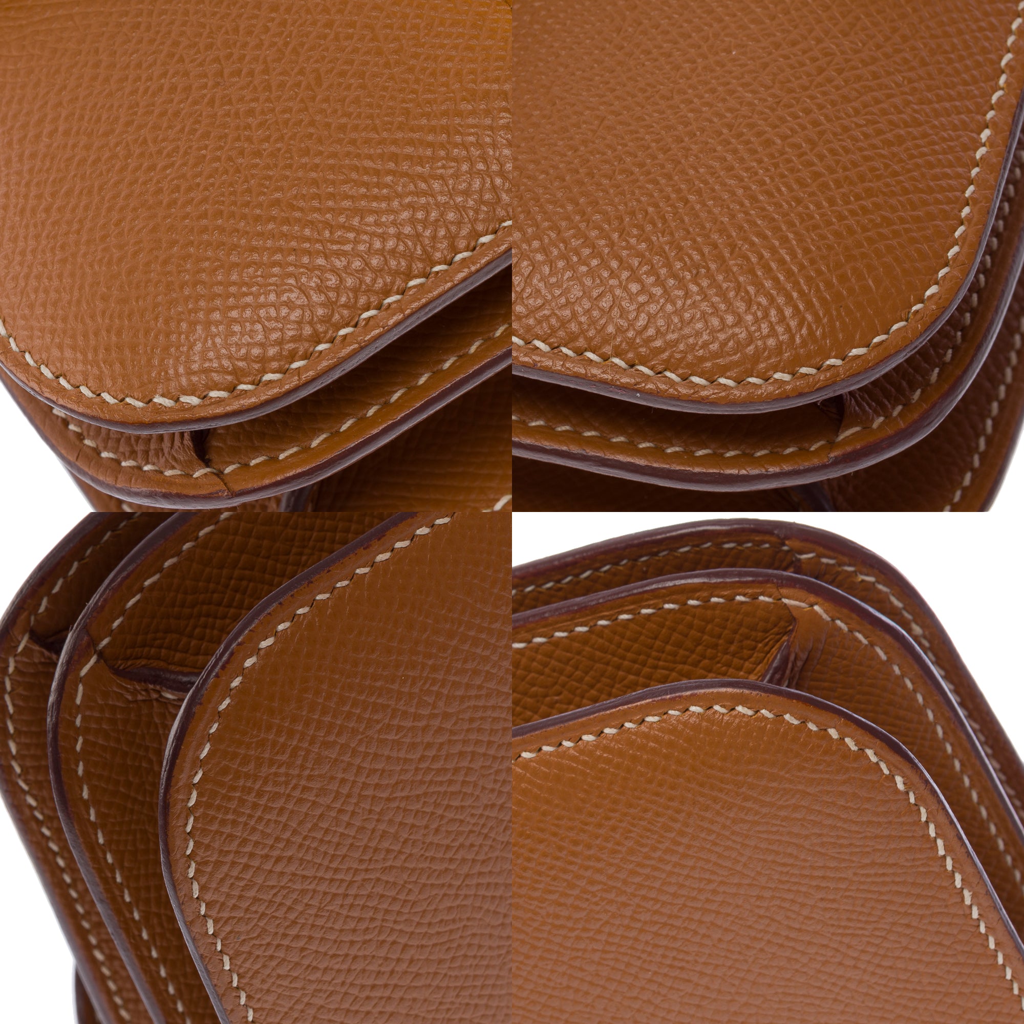Sac HERMES Constance en Cuir Doré - 103549