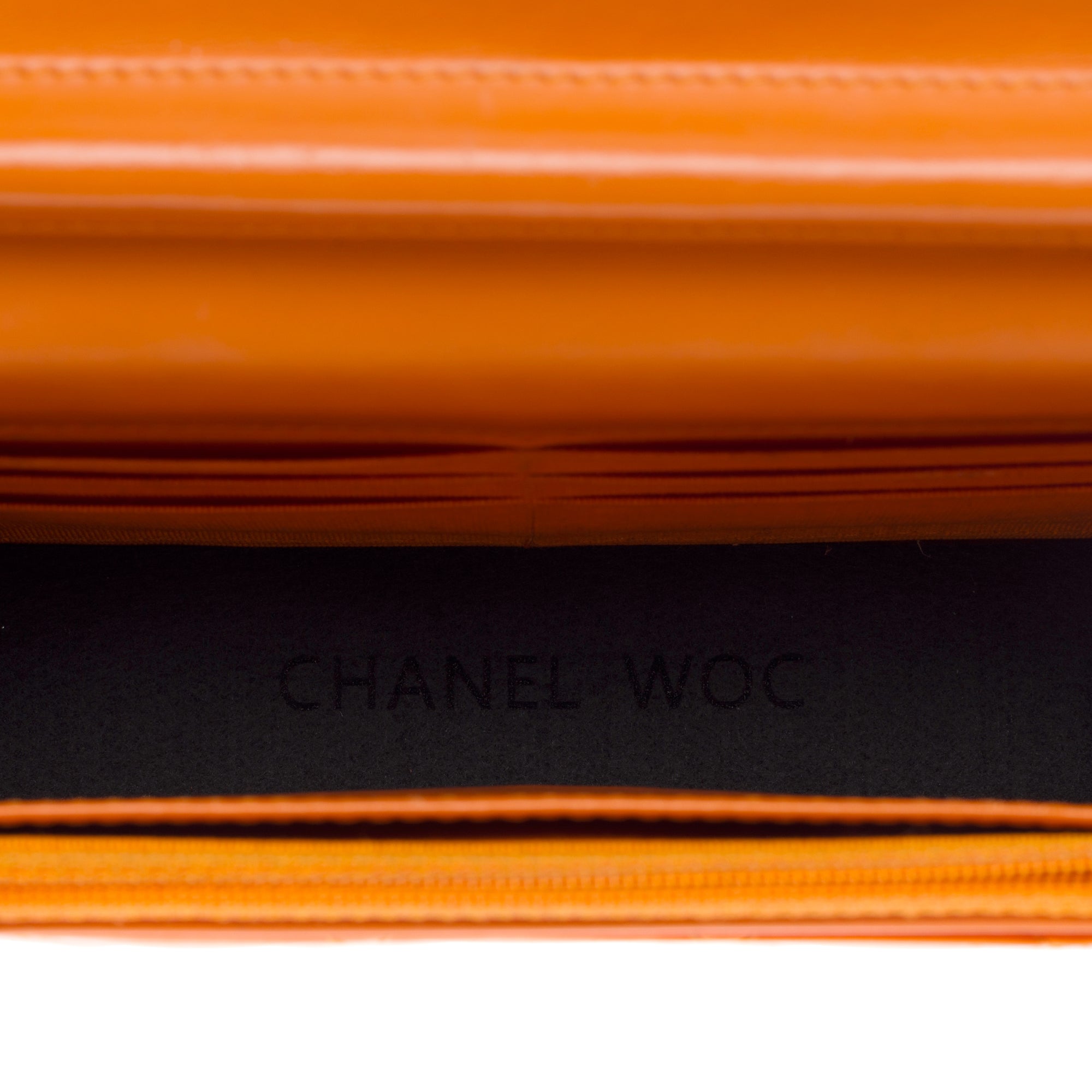 Sac CHANEL Wallet on Chain en Cuir Orange - 103544