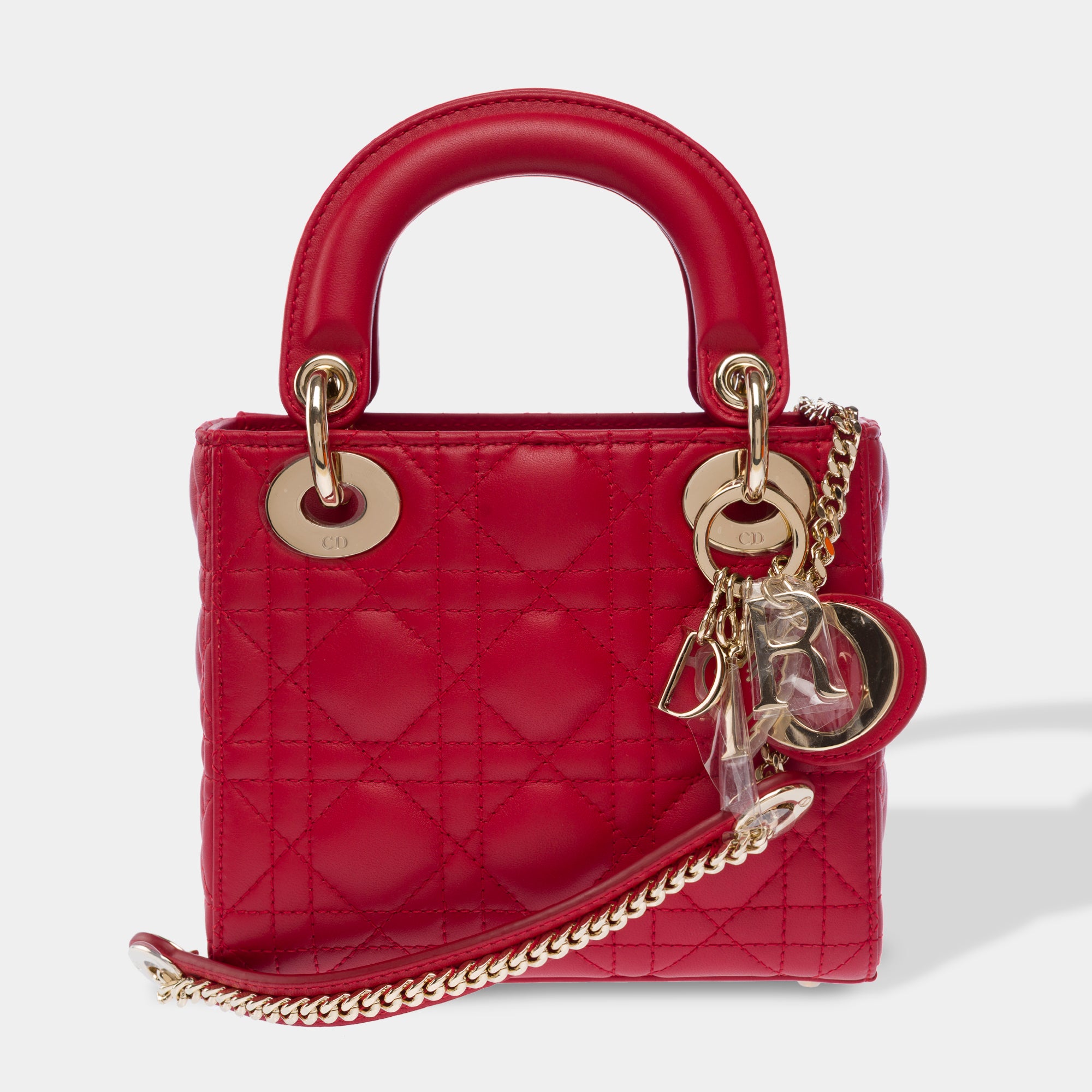 Sac DIOR Lady Dior en Cuir Rouge - 103540