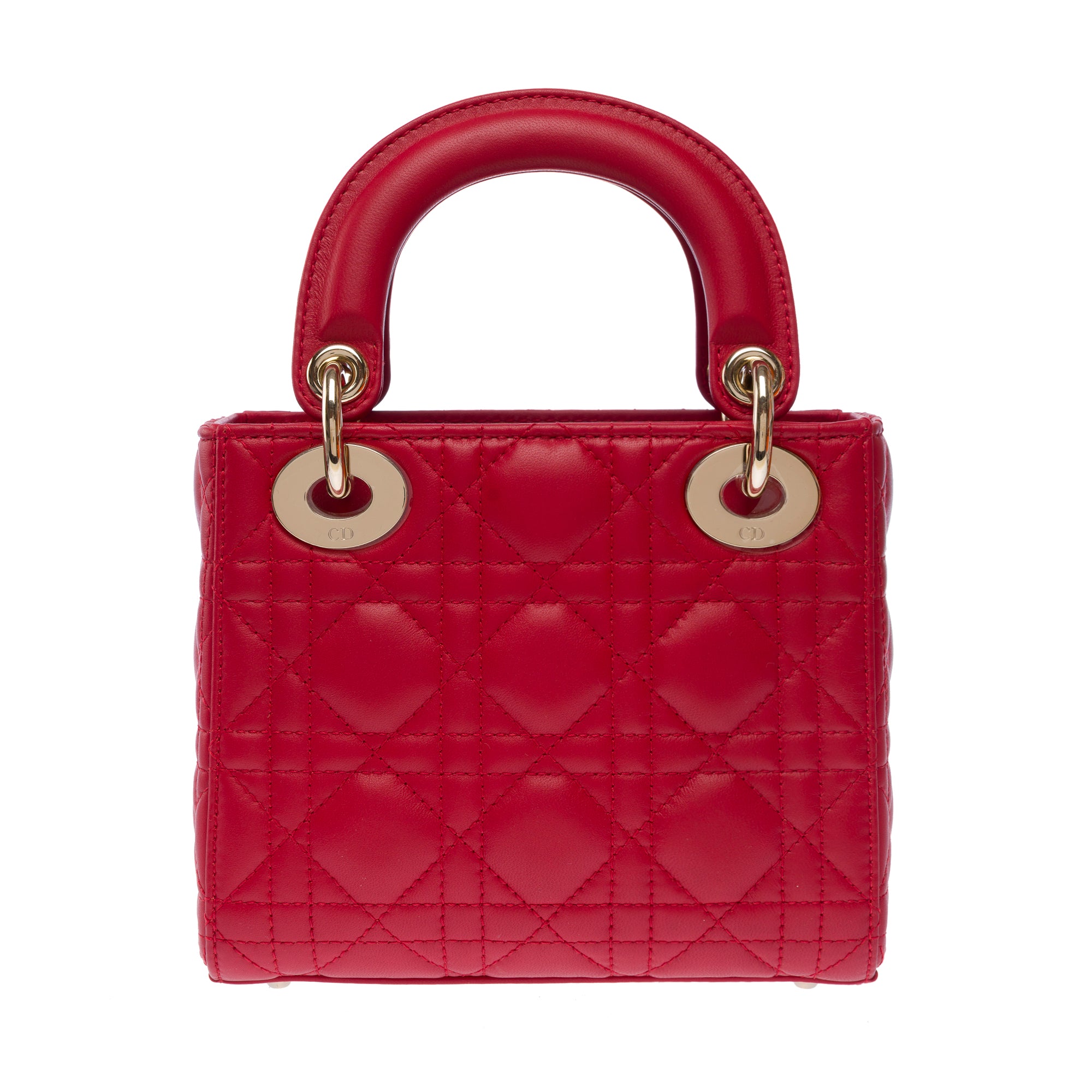 Sac DIOR Lady Dior en Cuir Rouge - 103540