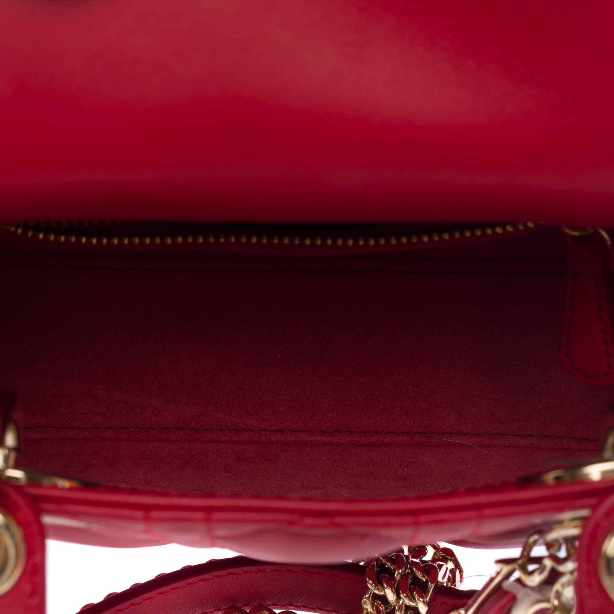 Sac DIOR Lady Dior en Cuir Rouge - 103540