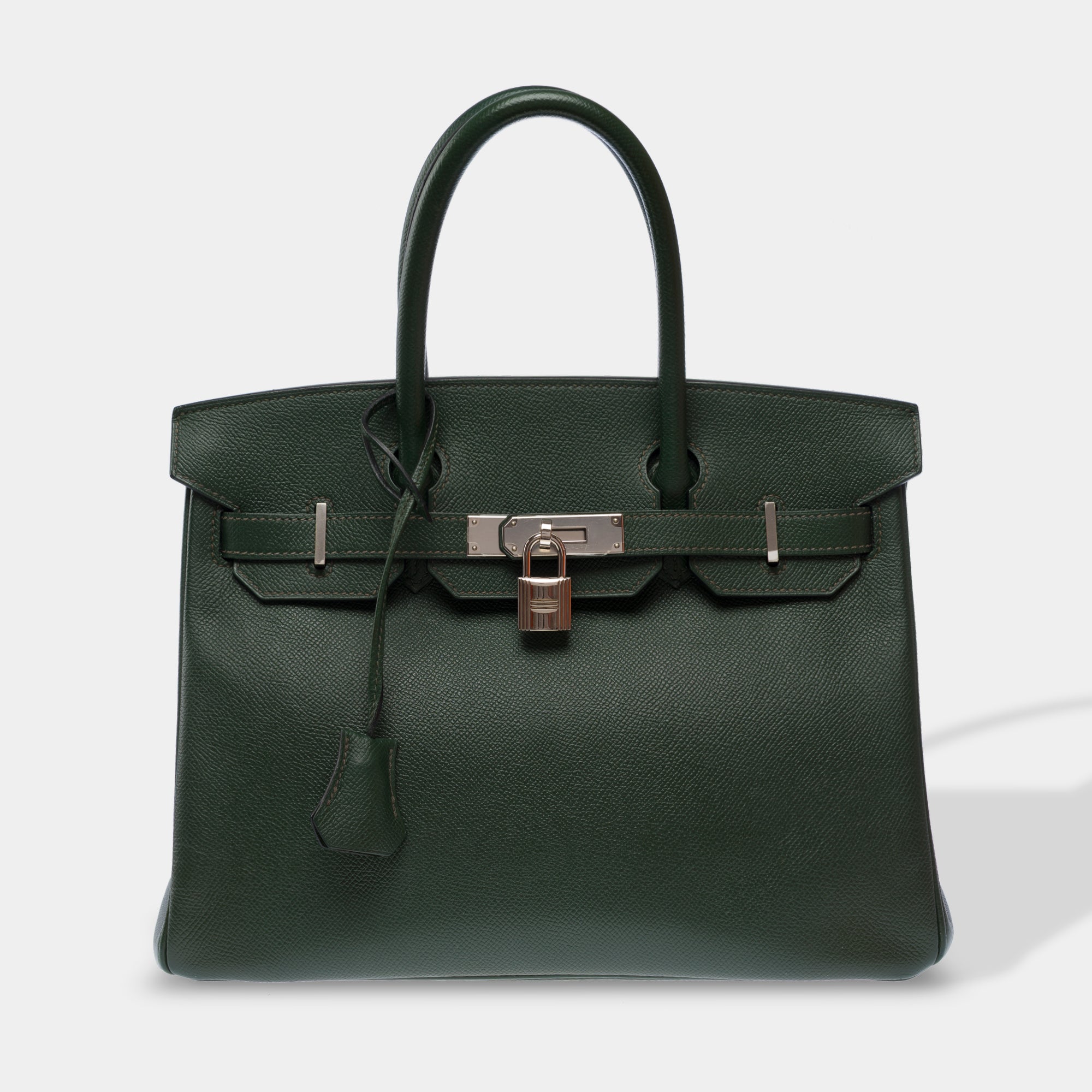 Sac HERMES Birkin 30 en Cuir Vert - 103577
