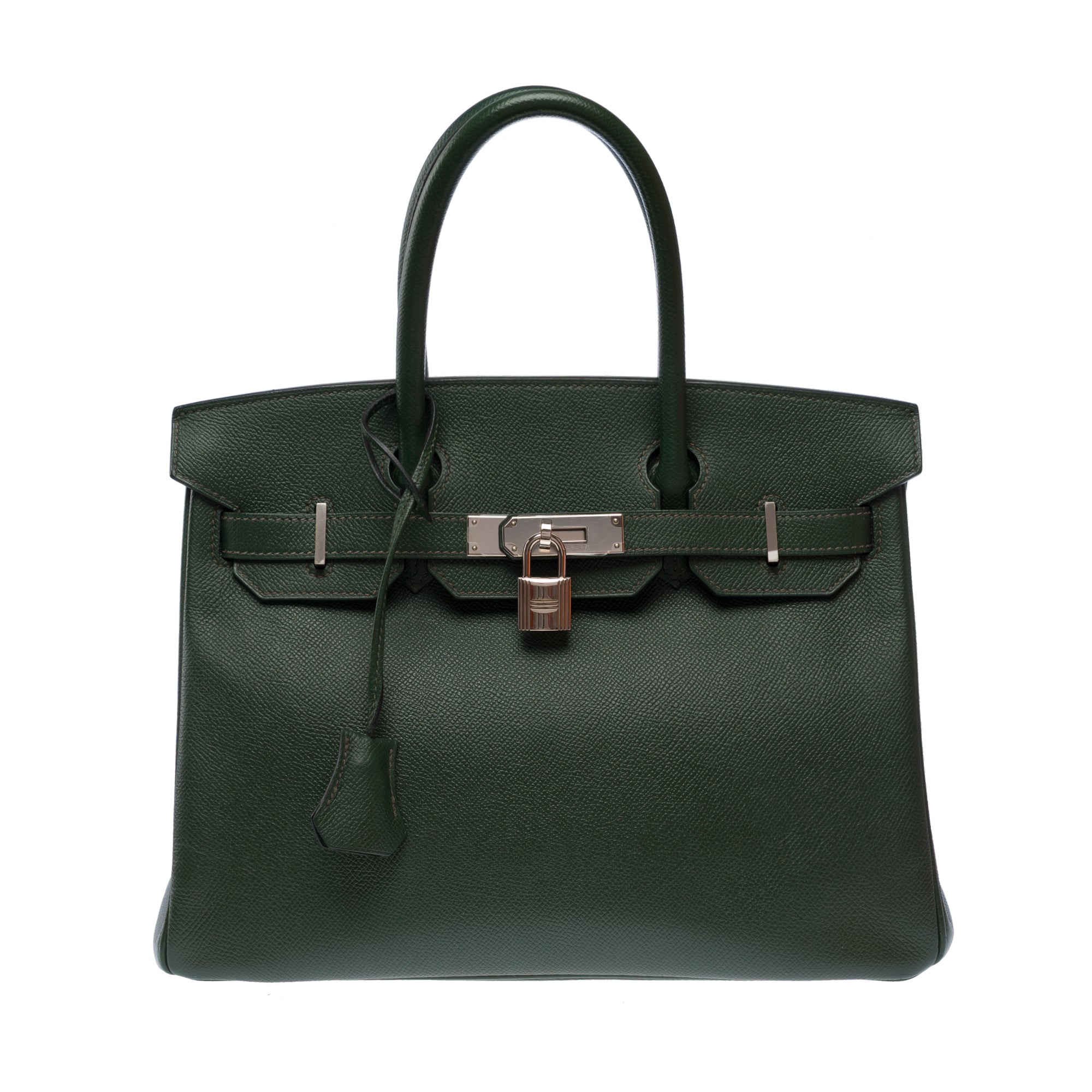 Sac HERMES Birkin 30 en Cuir Vert - 103577