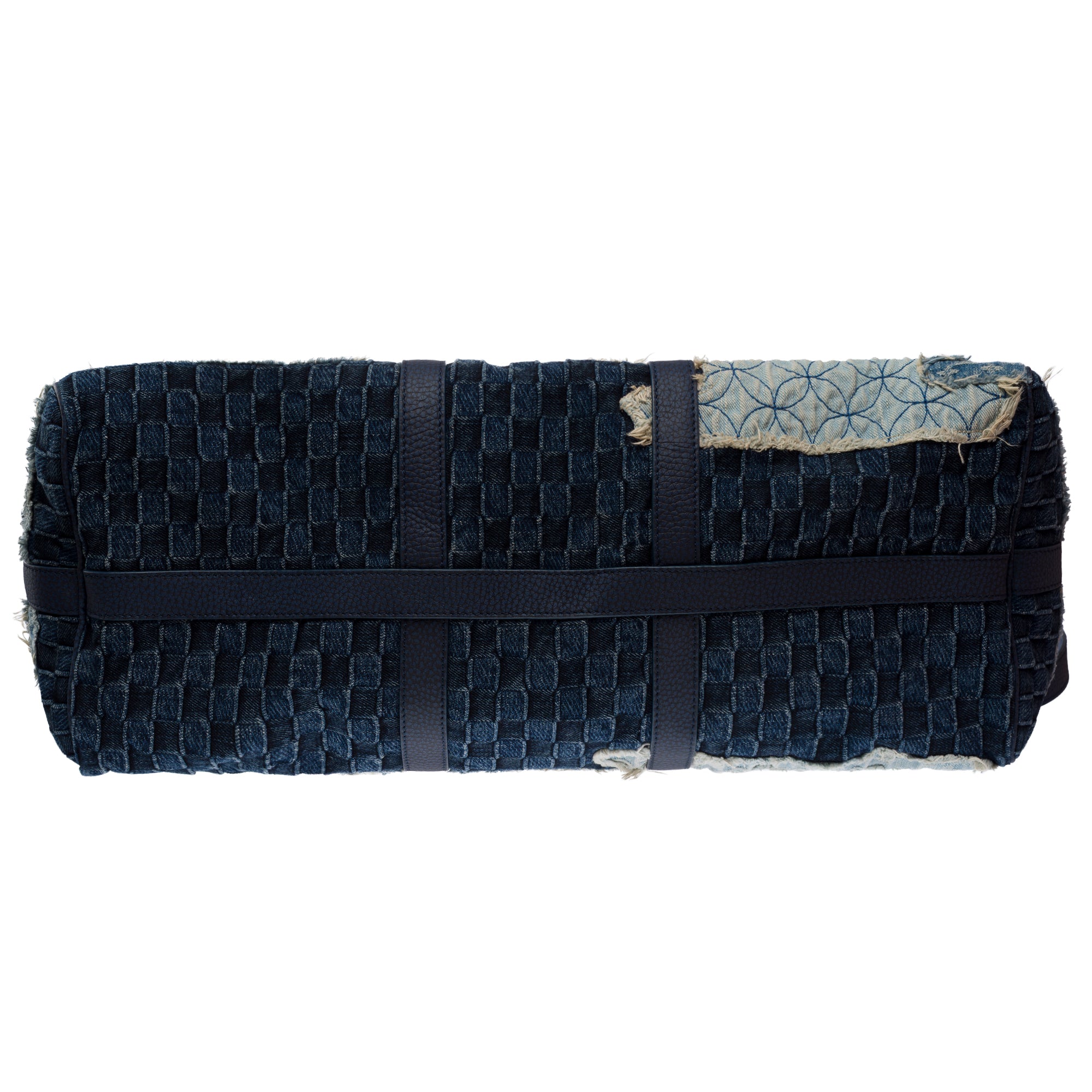 Sac LOUIS VUITTON Keepall en Denim Bleu - 103533
