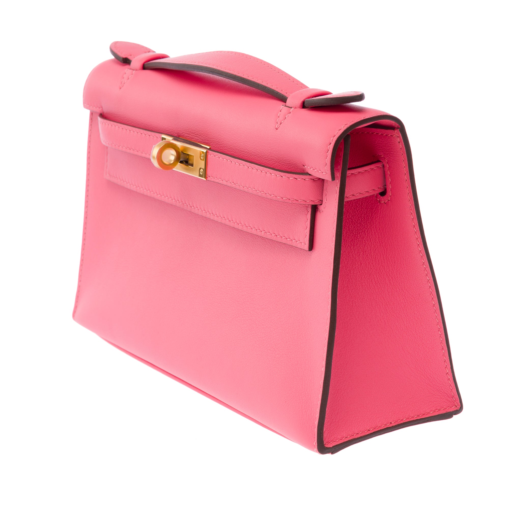 Sac HERMES Kelly Mini en Cuir Rose - 103557