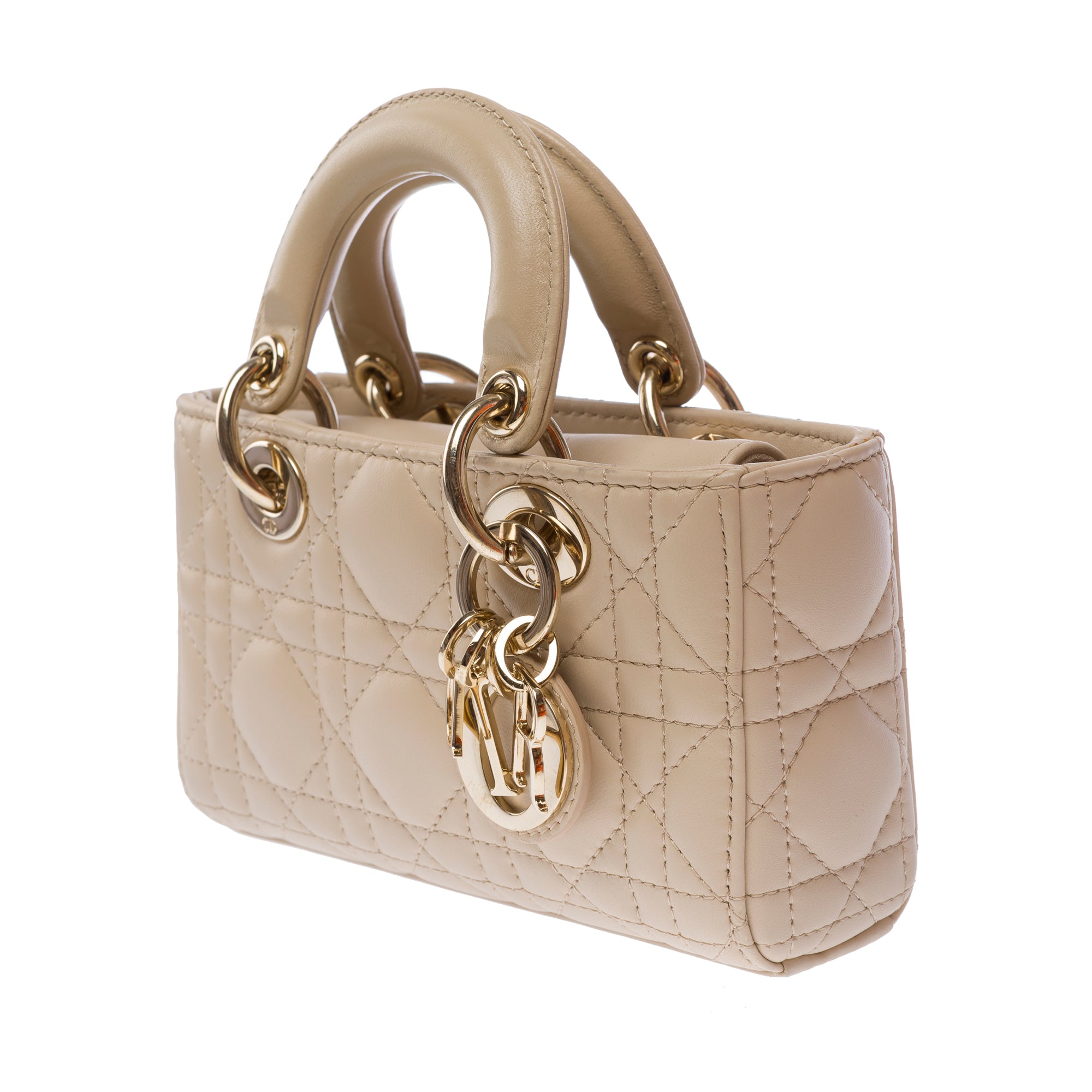 Sac DIOR Lady D-Joy en Cuir Beige - 103537
