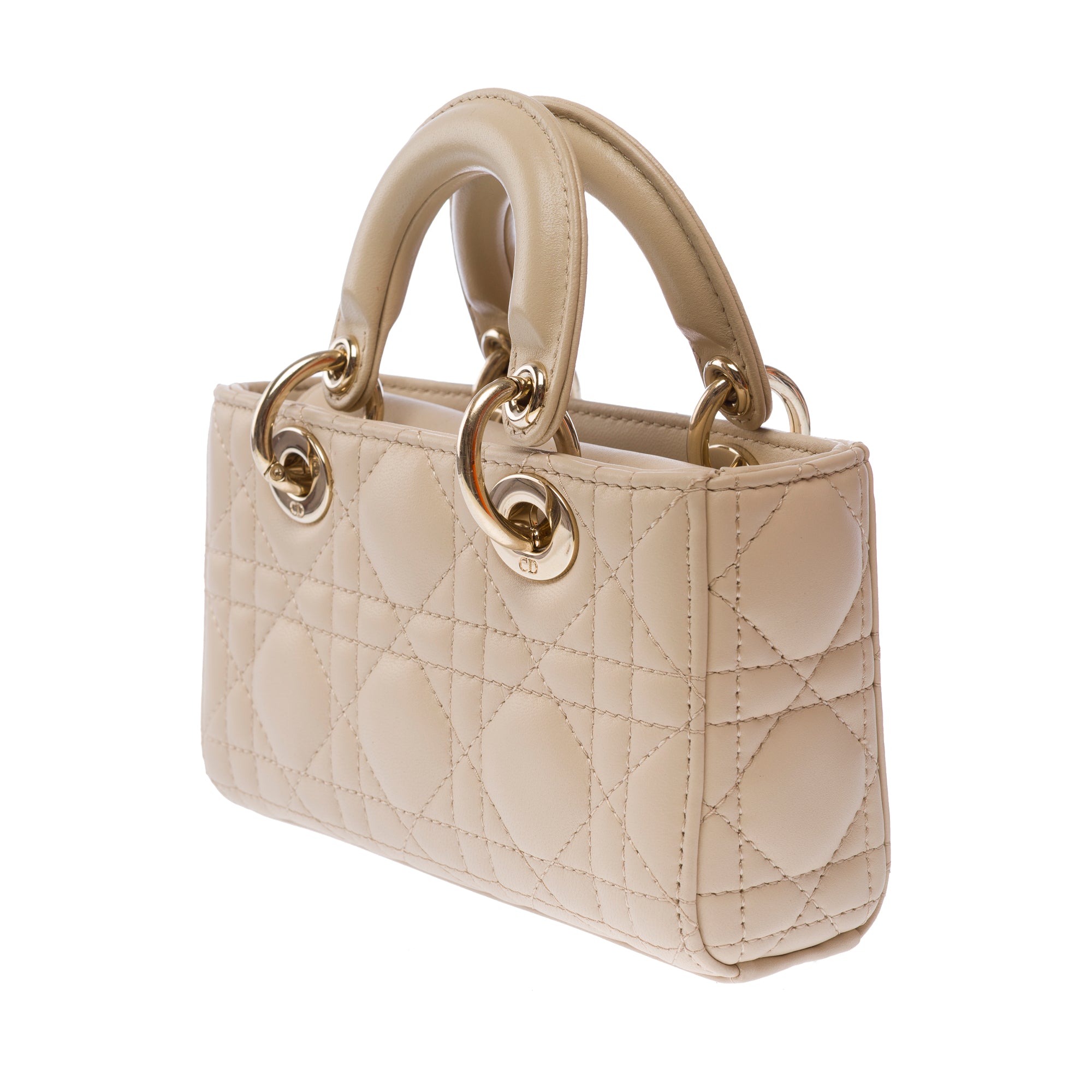 Sac DIOR Lady D-Joy en Cuir Beige - 103537