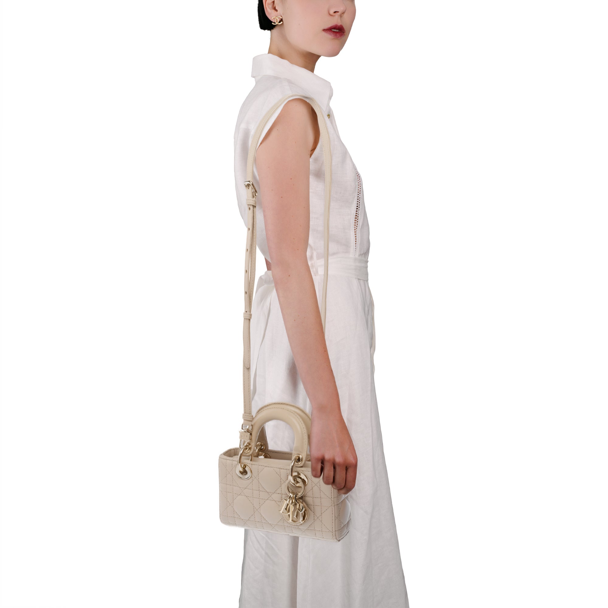 Sac DIOR Lady D-Joy en Cuir Beige - 103537