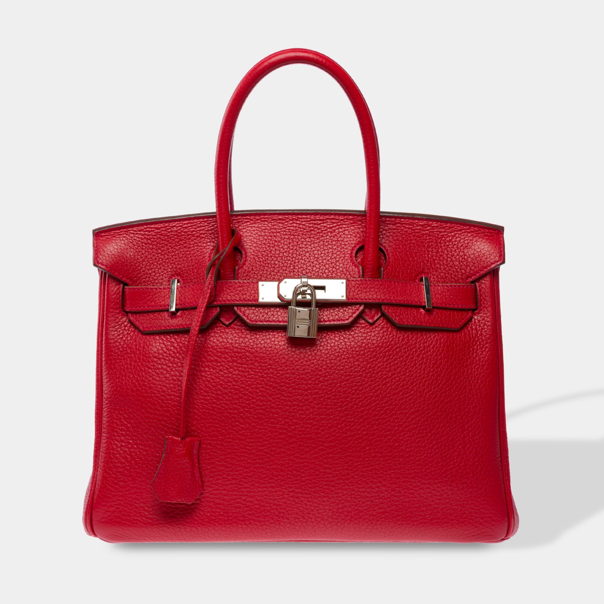 Sac HERMES Birkin 30 en Cuir Rouge - 103556