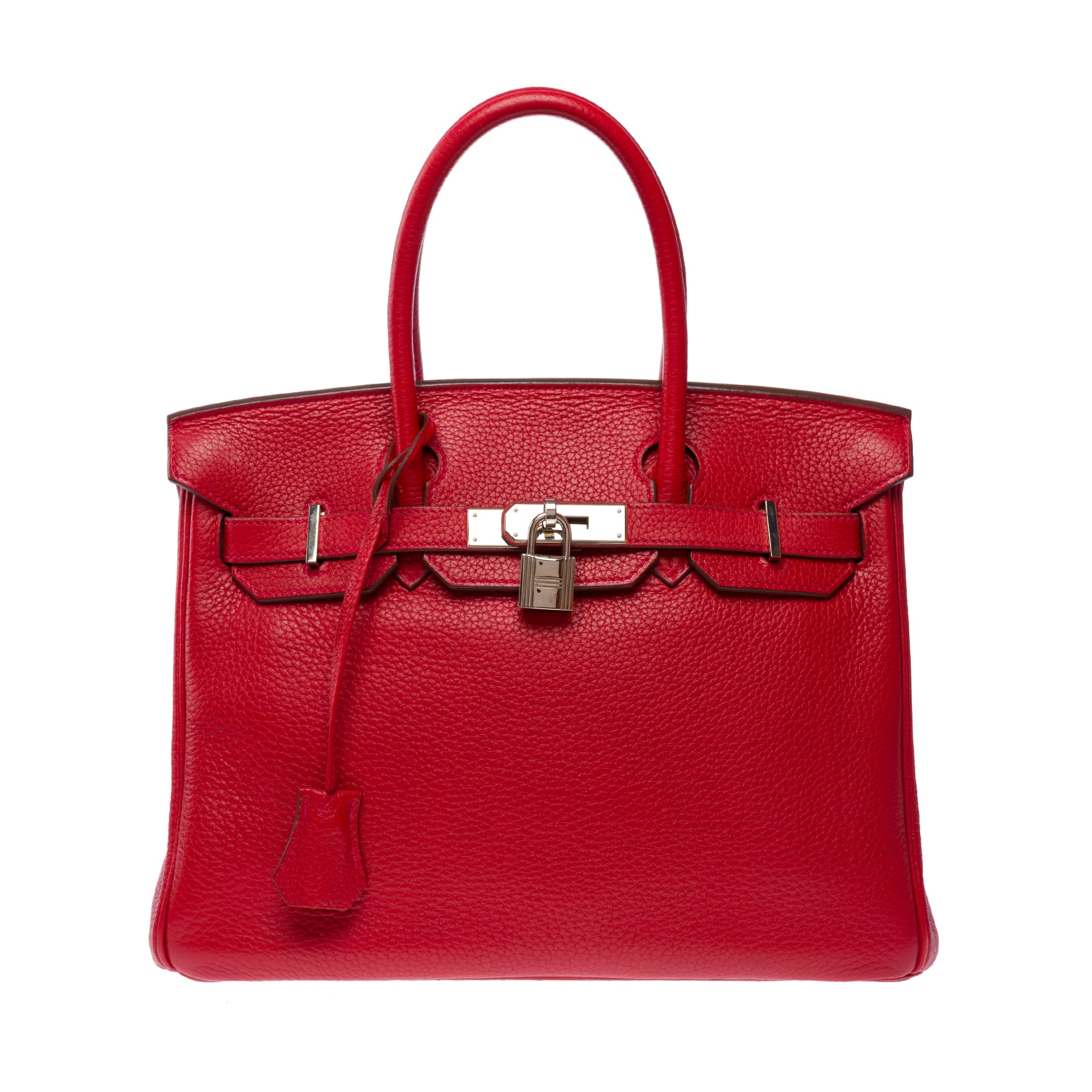 Sac HERMES Birkin 30 en Cuir Rouge - 103556