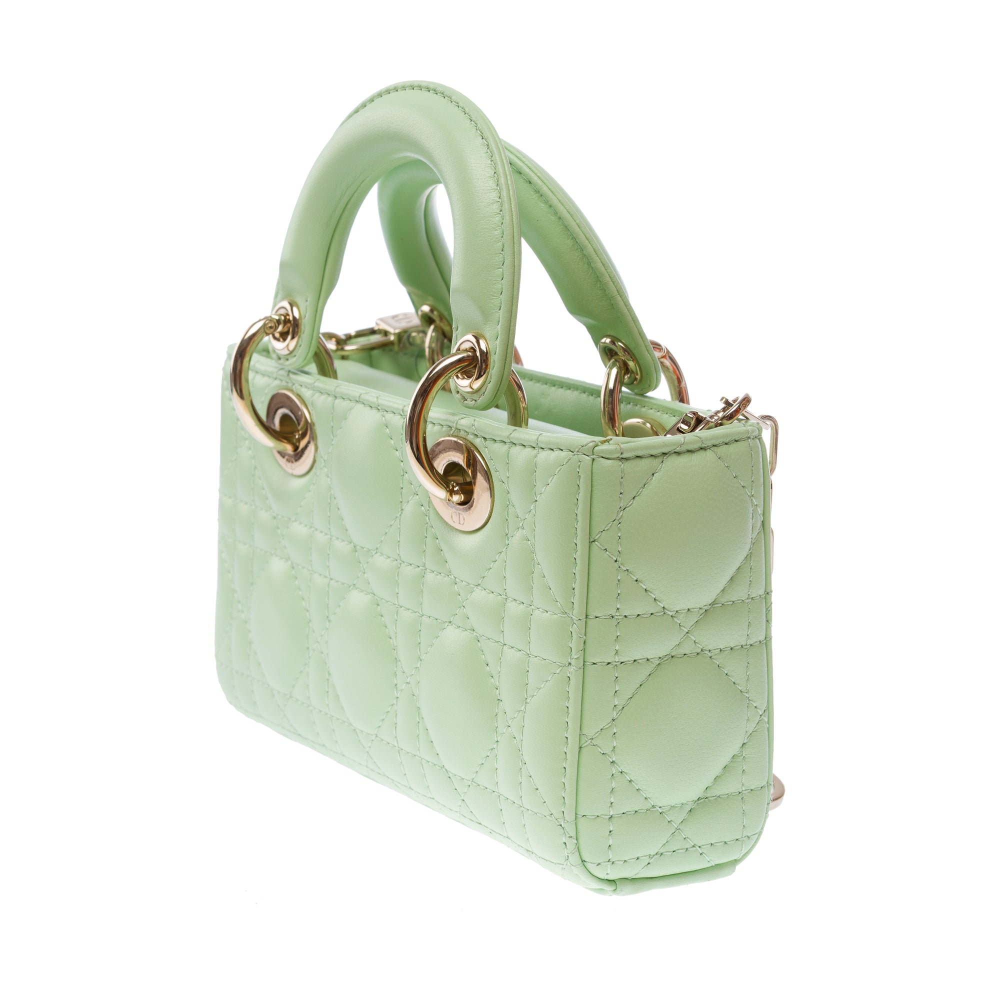 Sac DIOR Lady Dior en Cuir Vert - 103539