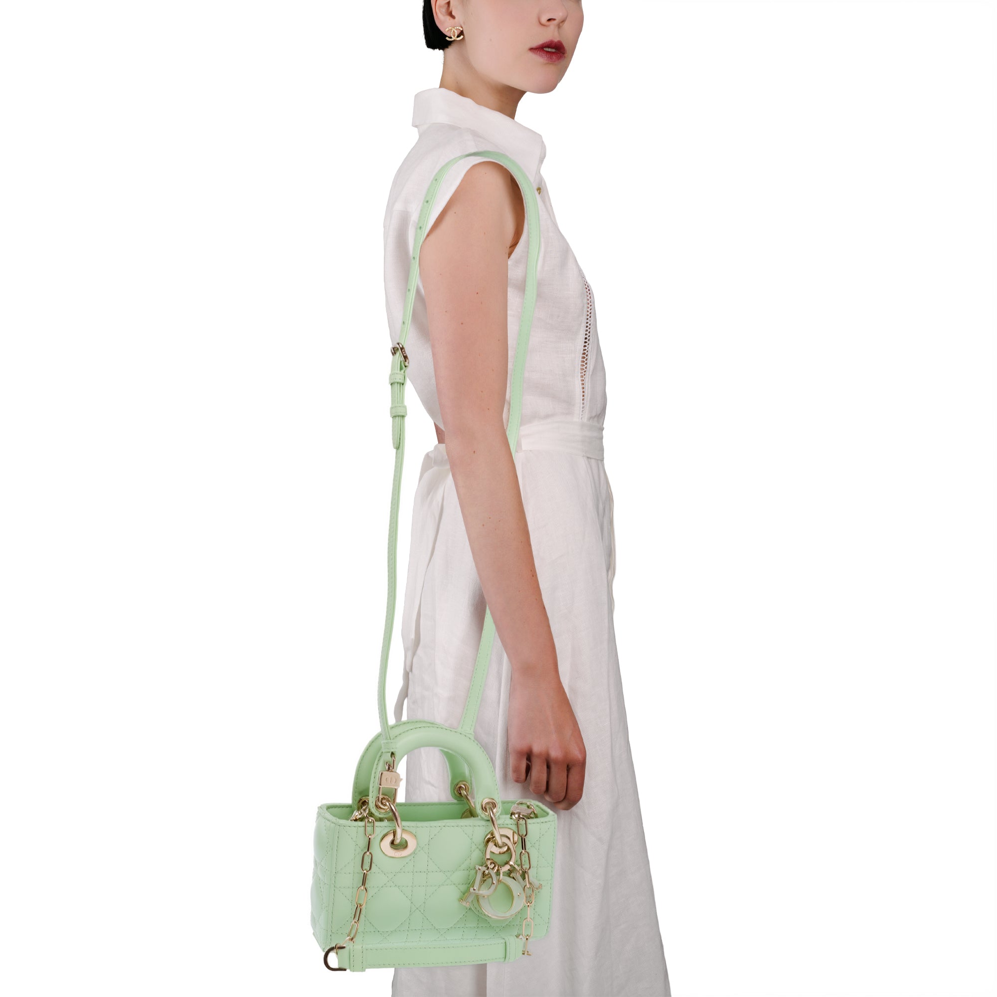 Sac DIOR Lady Dior en Cuir Vert - 103539