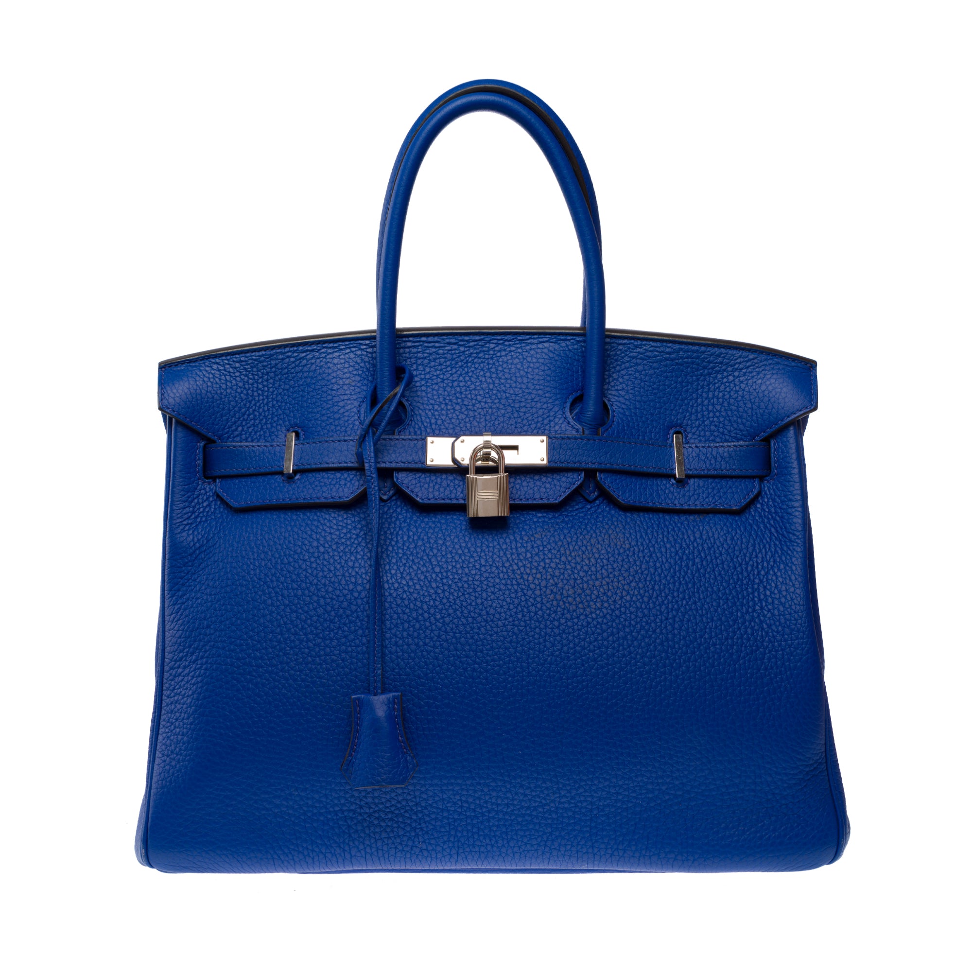 Sac HERMES Birkin 35 en Cuir Bleu - 103551