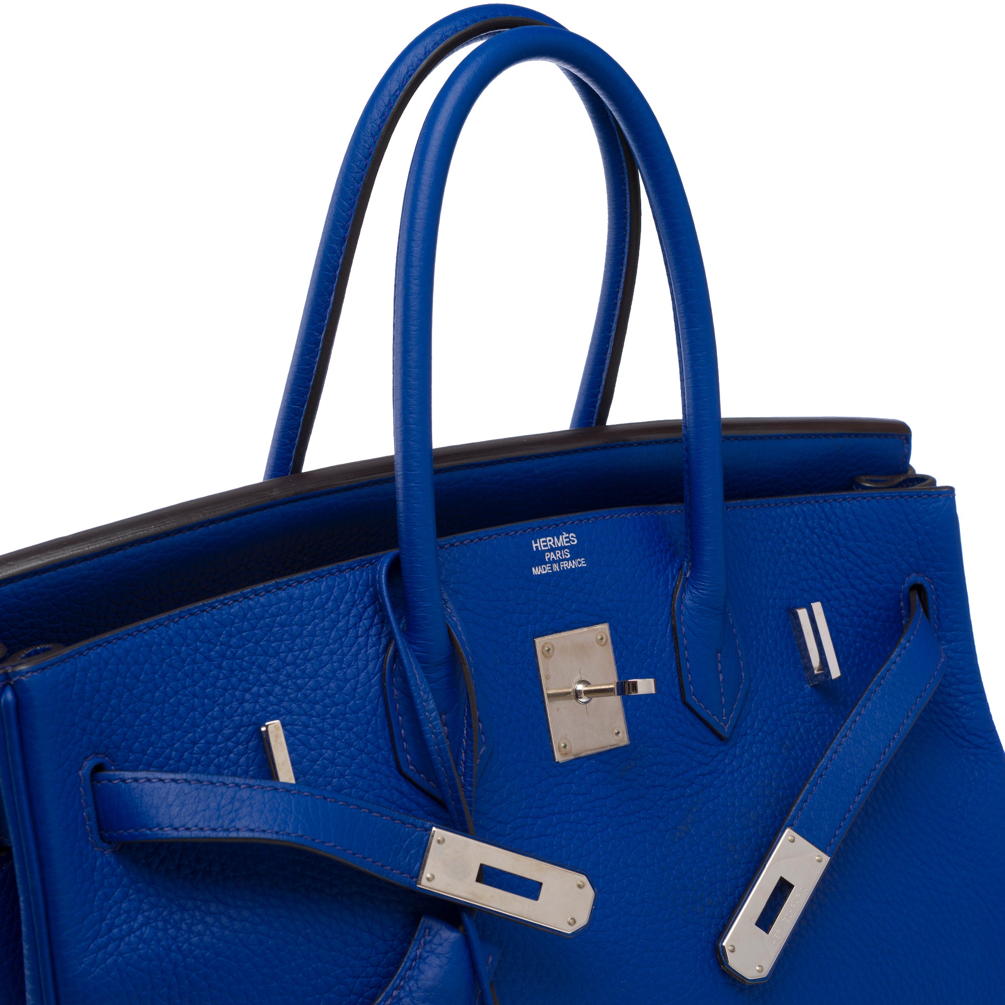 Sac HERMES Birkin 35 en Cuir Bleu - 103551