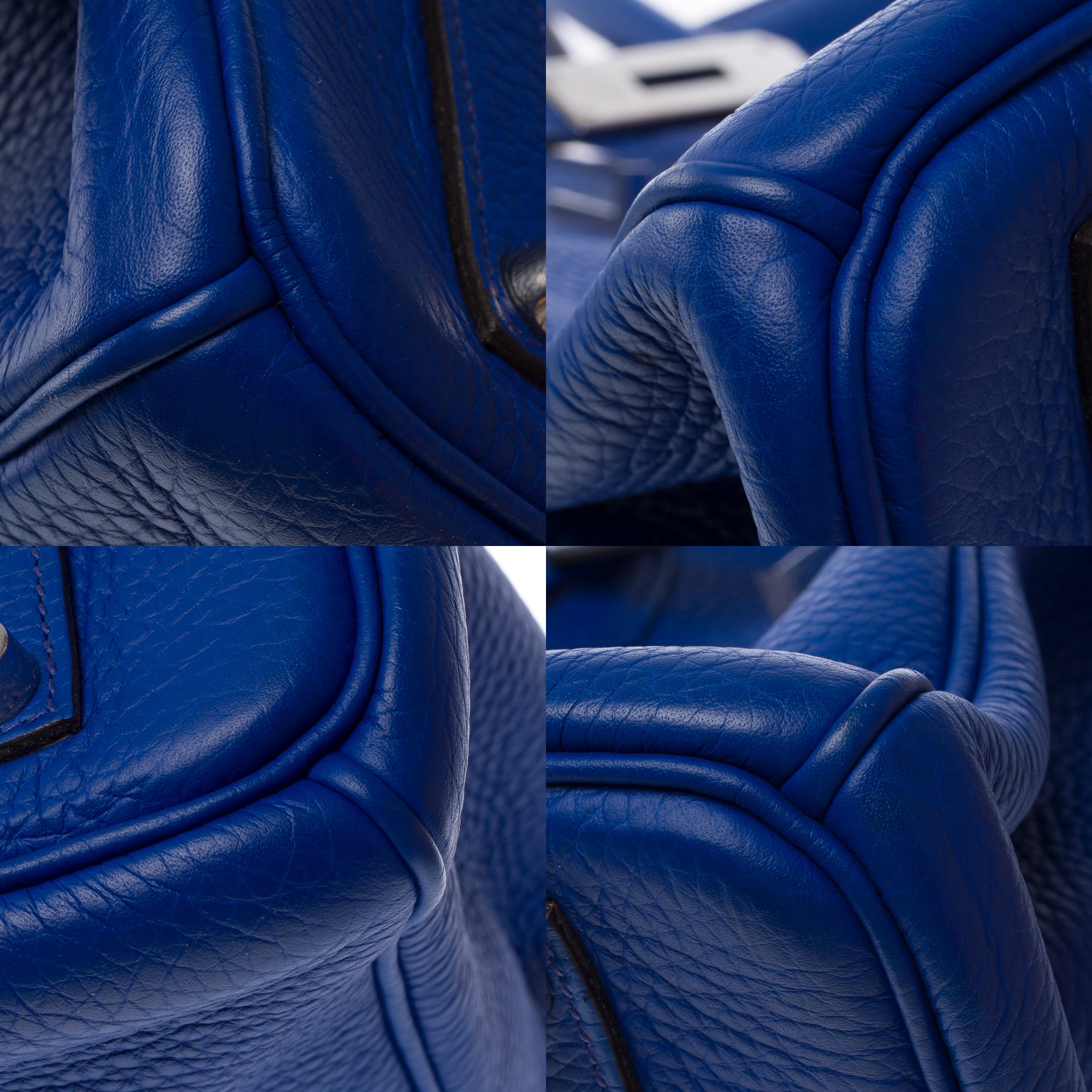 Sac HERMES Birkin 35 en Cuir Bleu - 103551