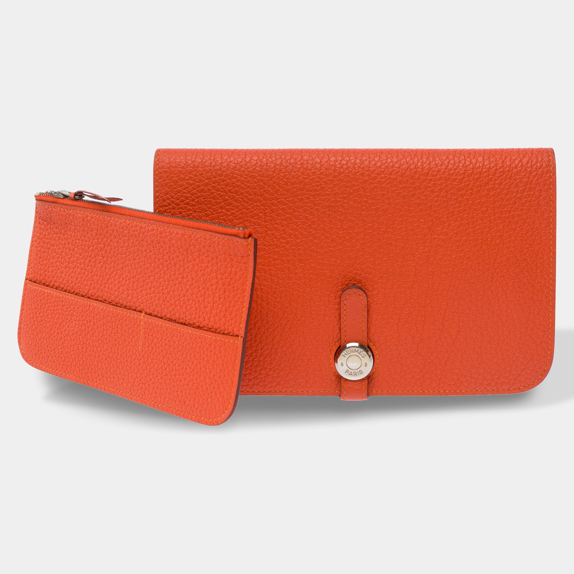 Accessoire HERMES Dogon en Cuir Orange - 103546
