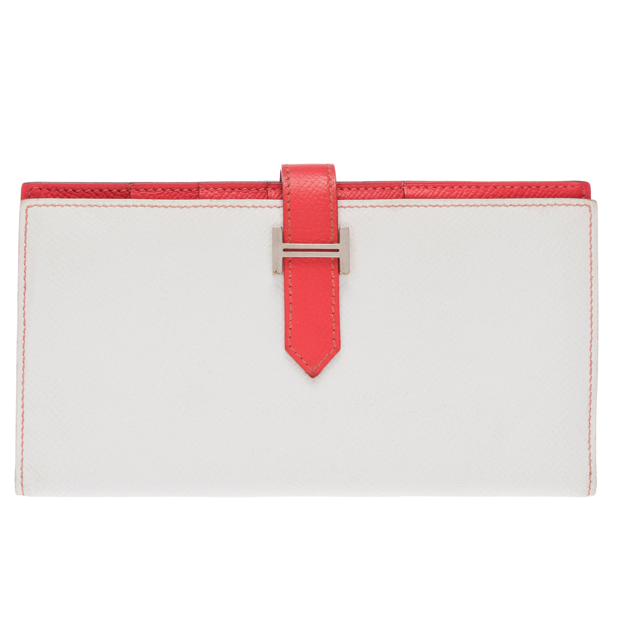 Accessoire HERMES Bearn en Cuir Blanc - 103545