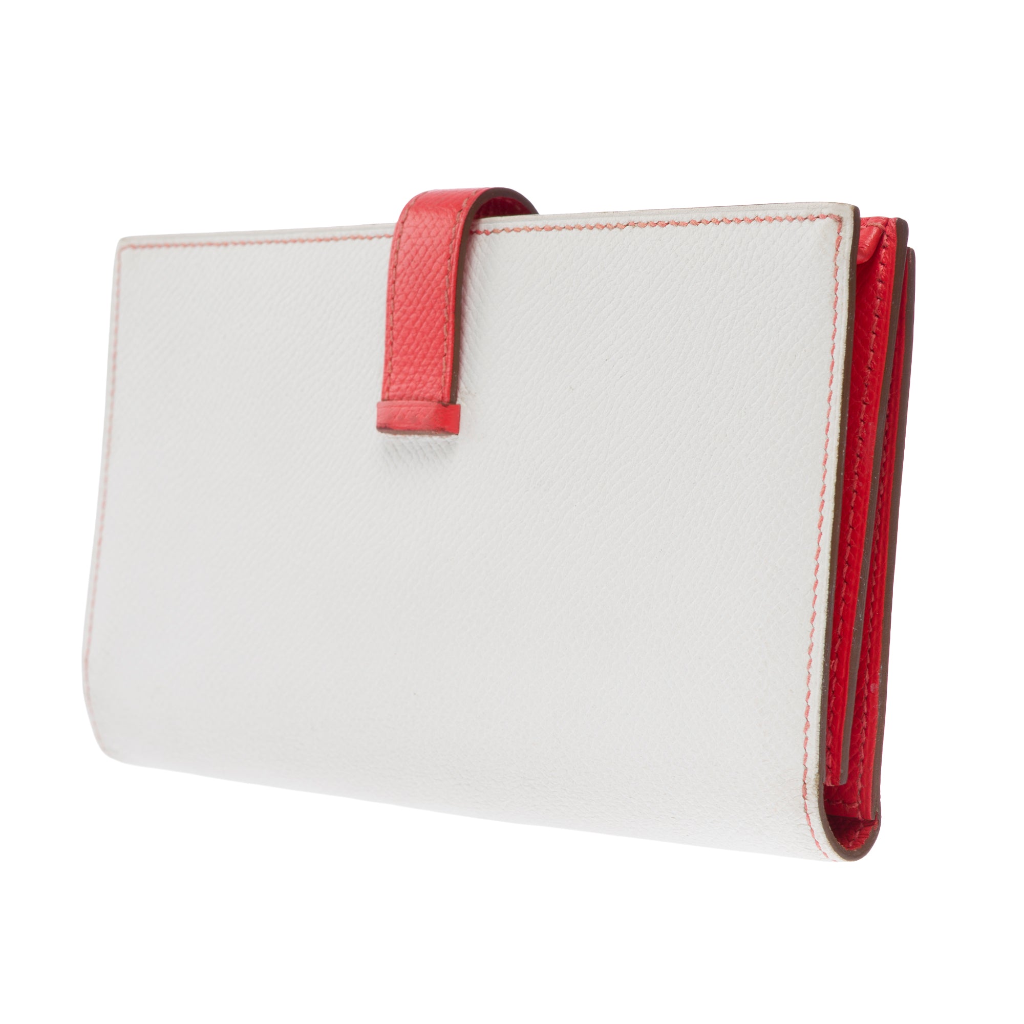 Accessoire HERMES Bearn en Cuir Blanc - 103545