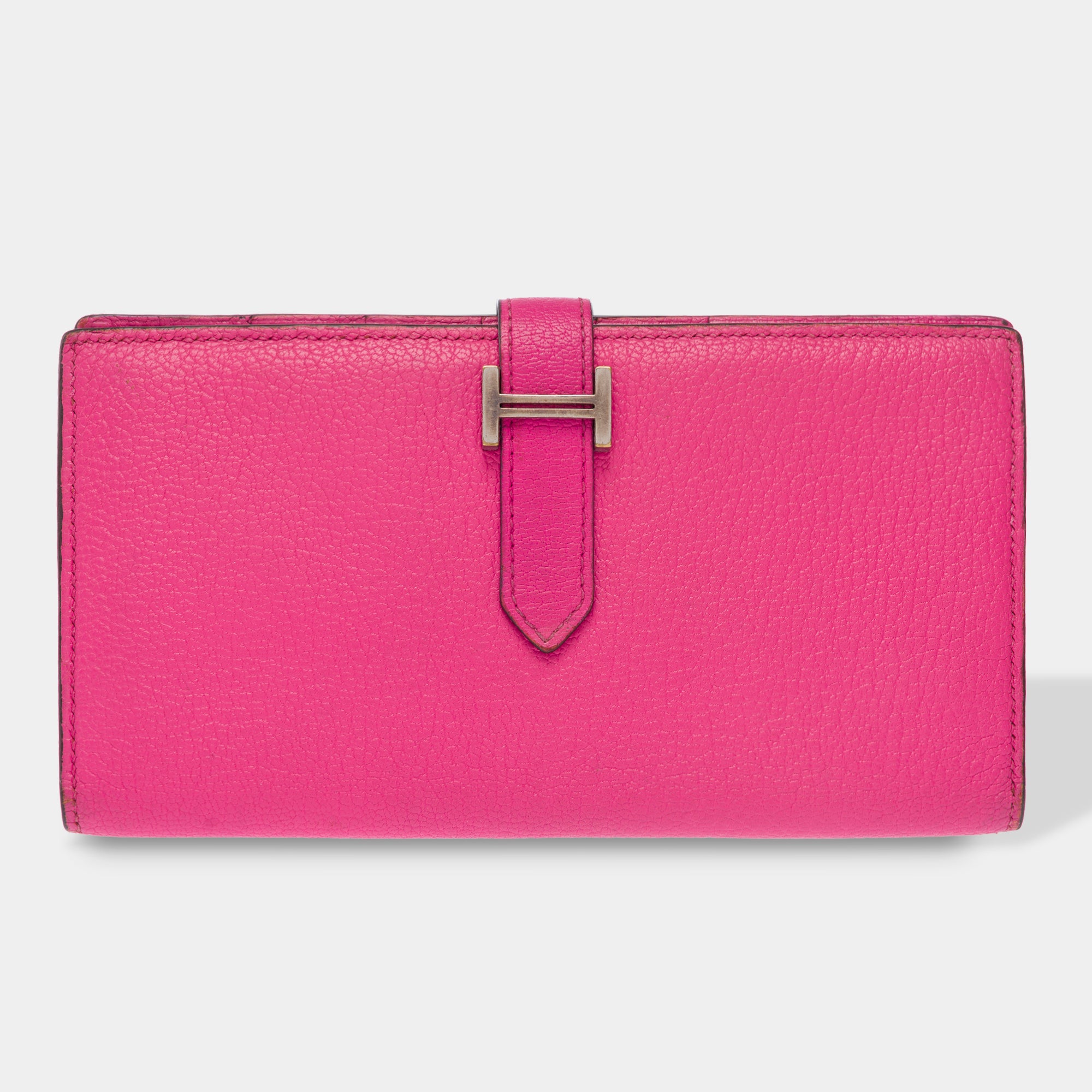 Accessoire HERMES Bearn en Cuir Rose - 103547