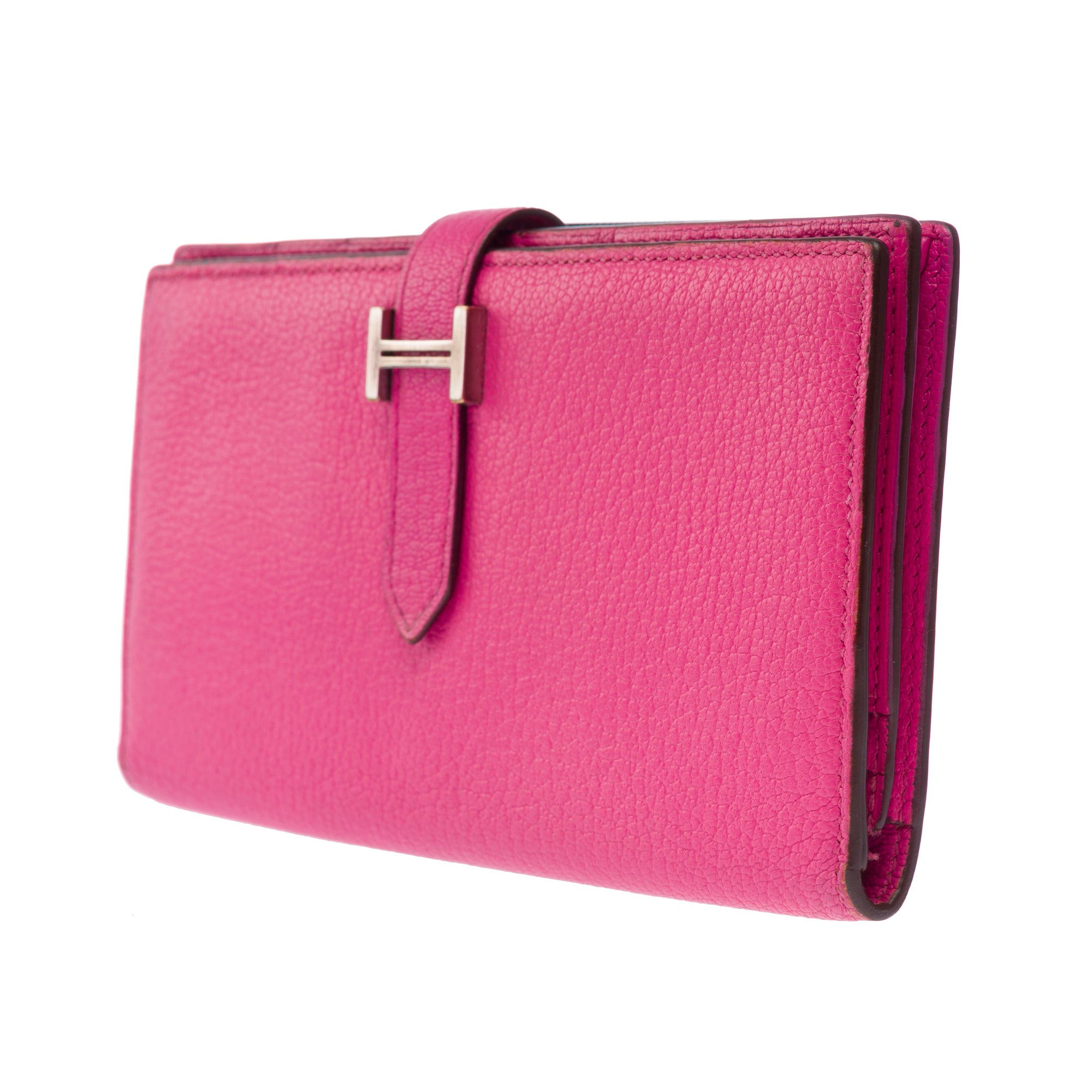 Accessoire HERMES Bearn en Cuir Rose - 103547