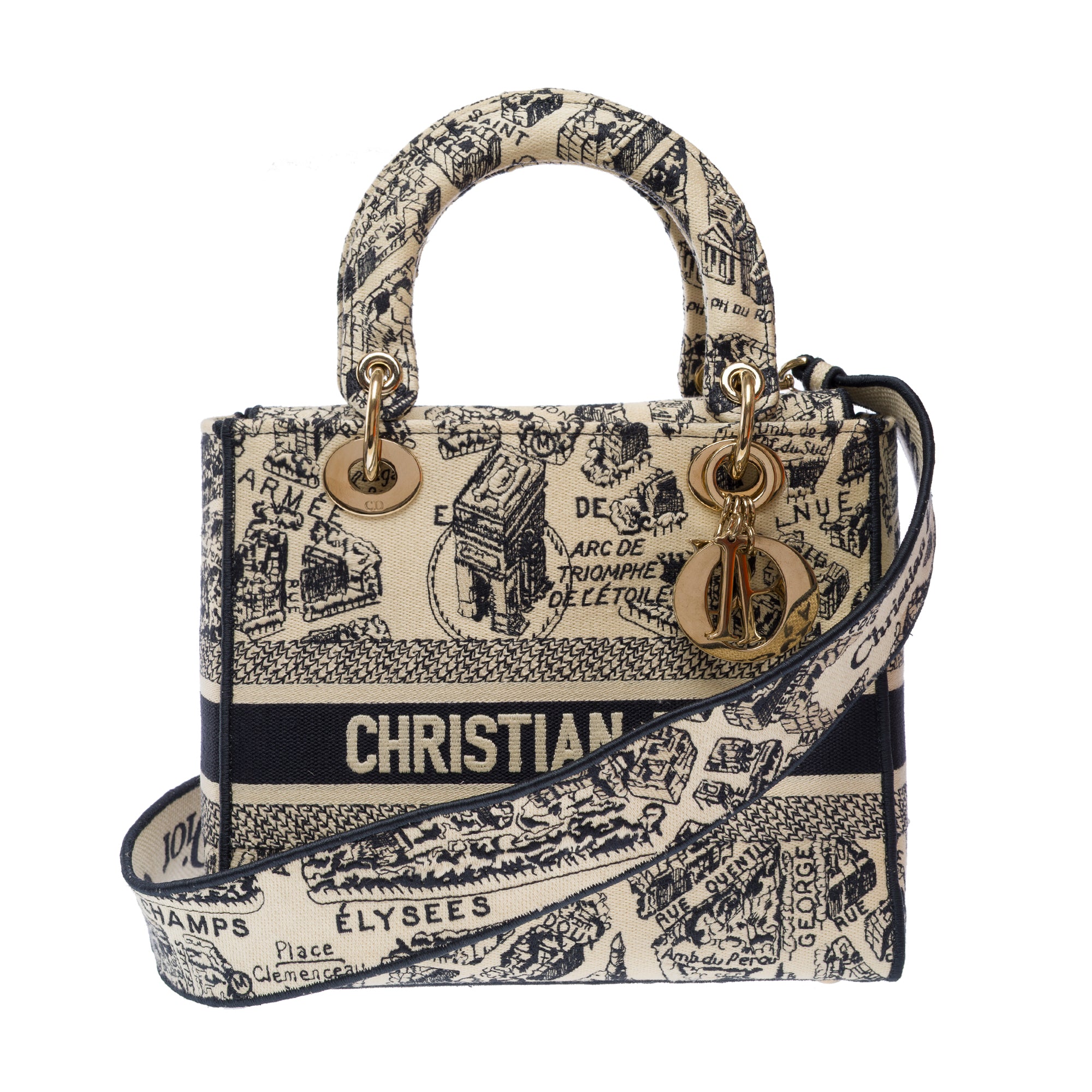 Sac DIOR Lady Dior en Toile Beige - 103542