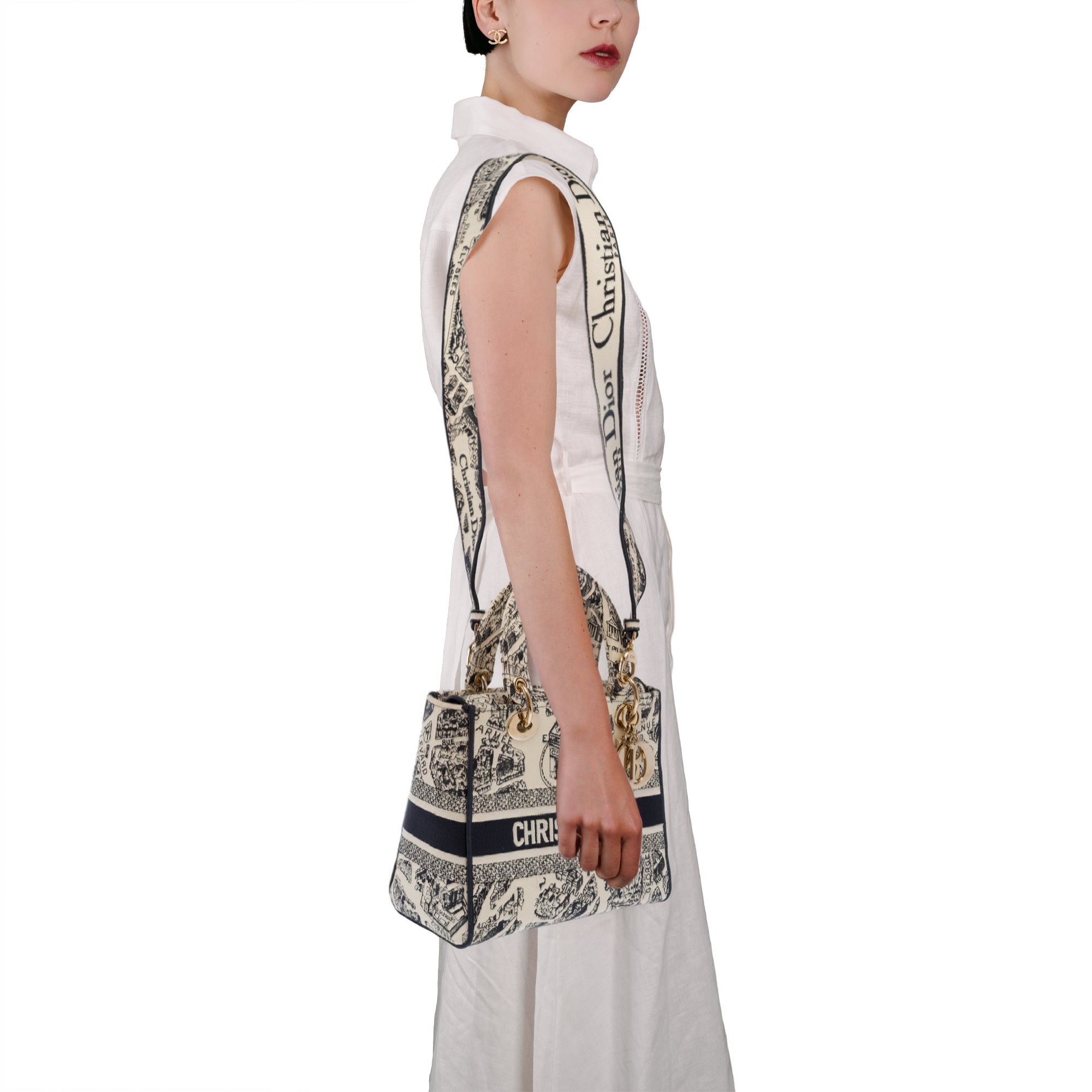 Sac DIOR Lady Dior en Toile Beige - 103542