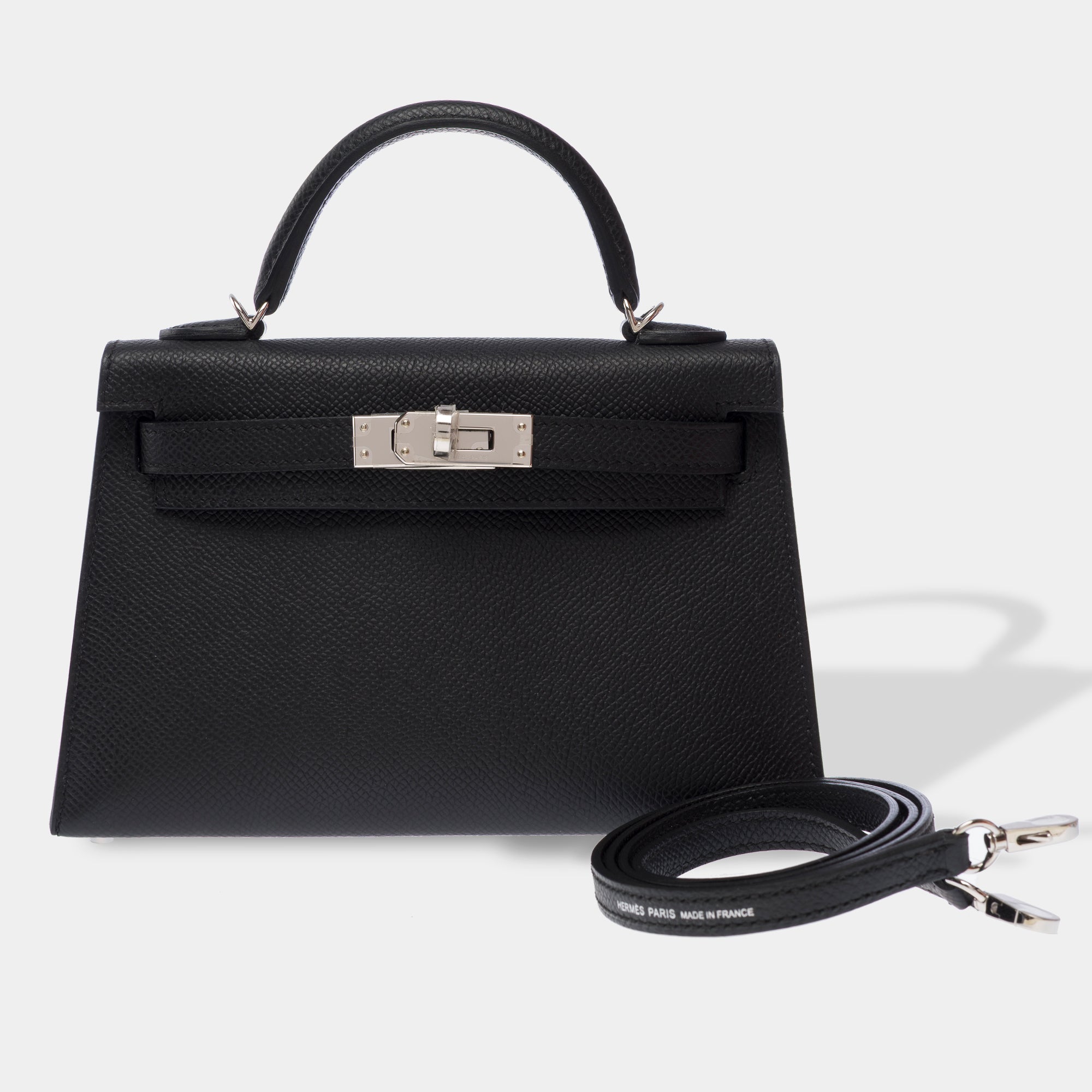 Sac HERMES Kelly Mini en Cuir Noir - 103516