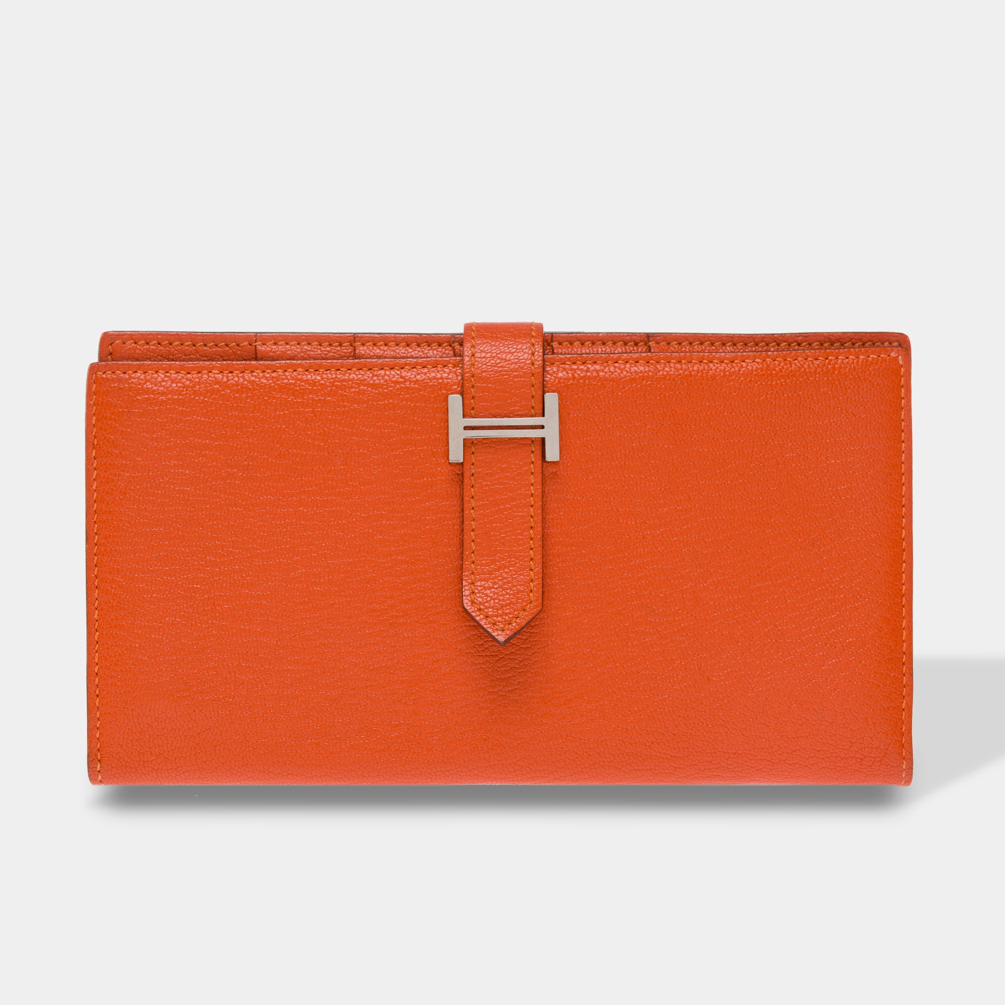 Accessoire HERMES Bearn en Cuir Orange - 103548