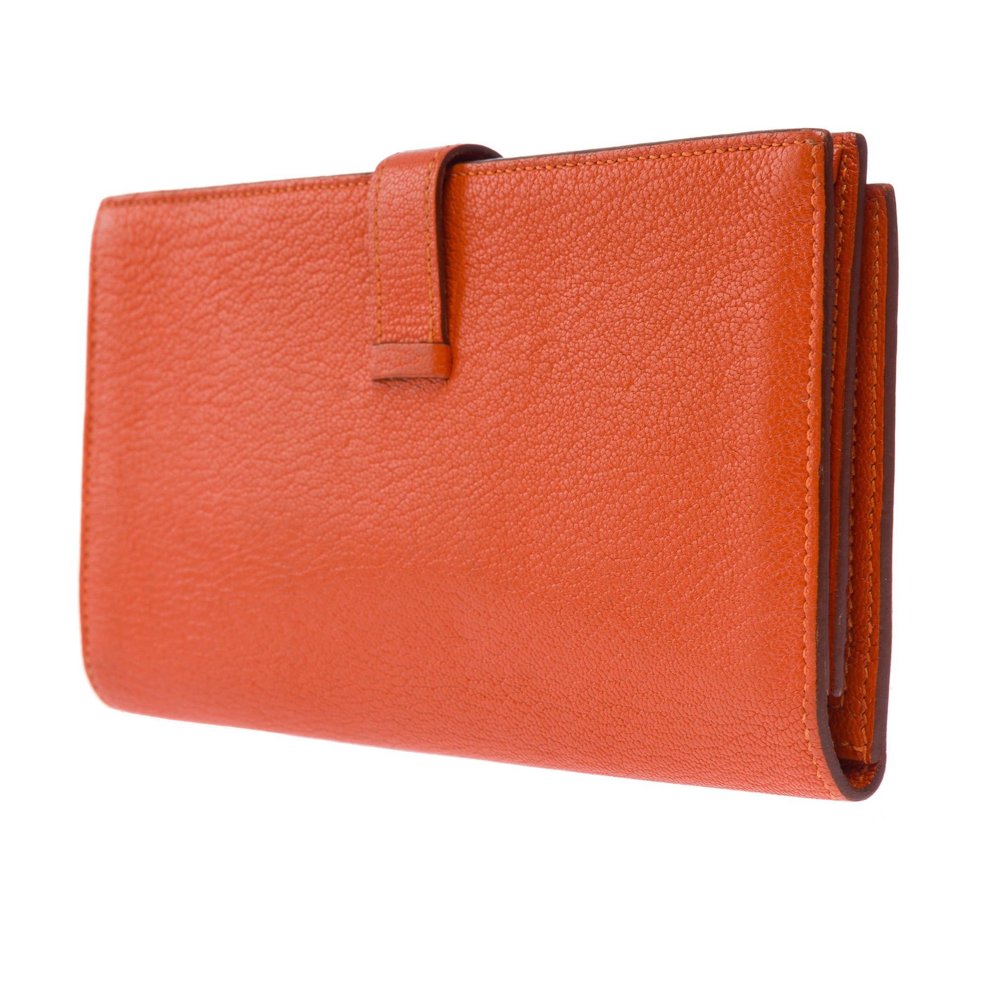 Accessoire HERMES Bearn en Cuir Orange - 103548