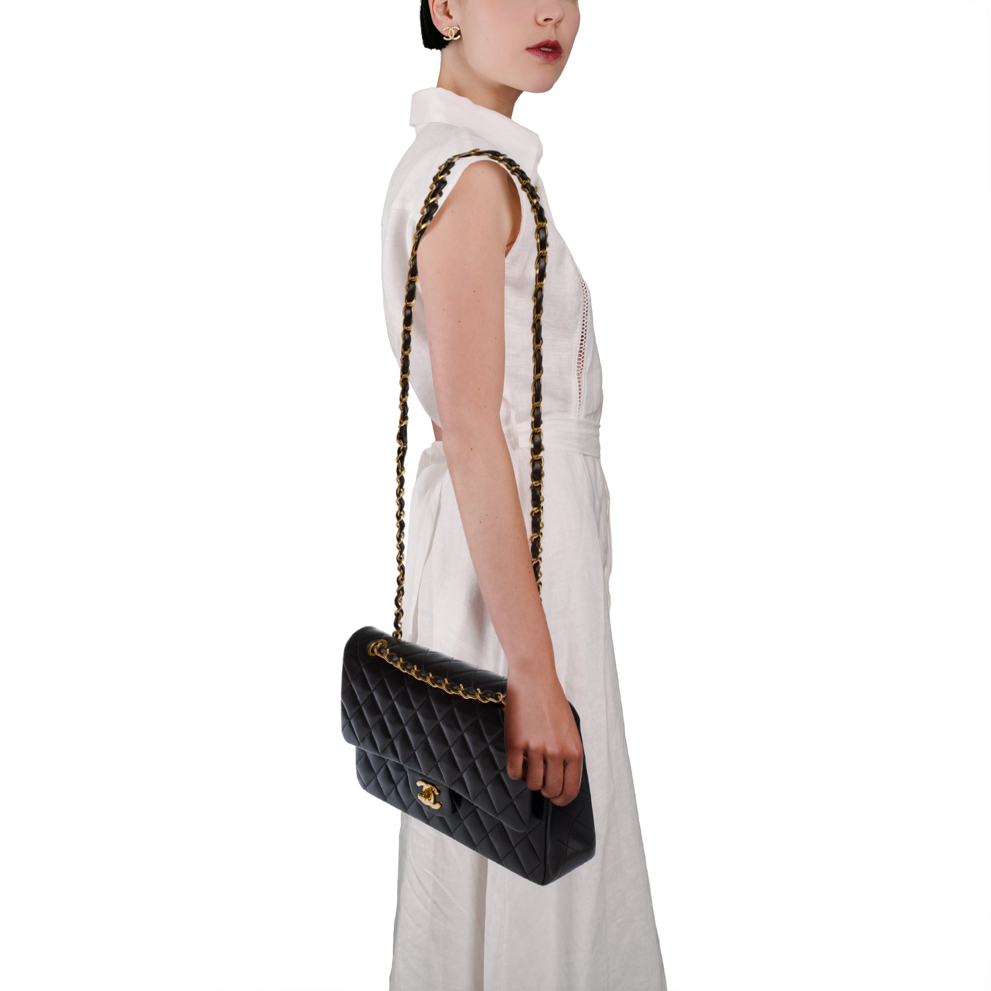 Sac CHANEL Timeless/Classique en Cuir Noir - 103573