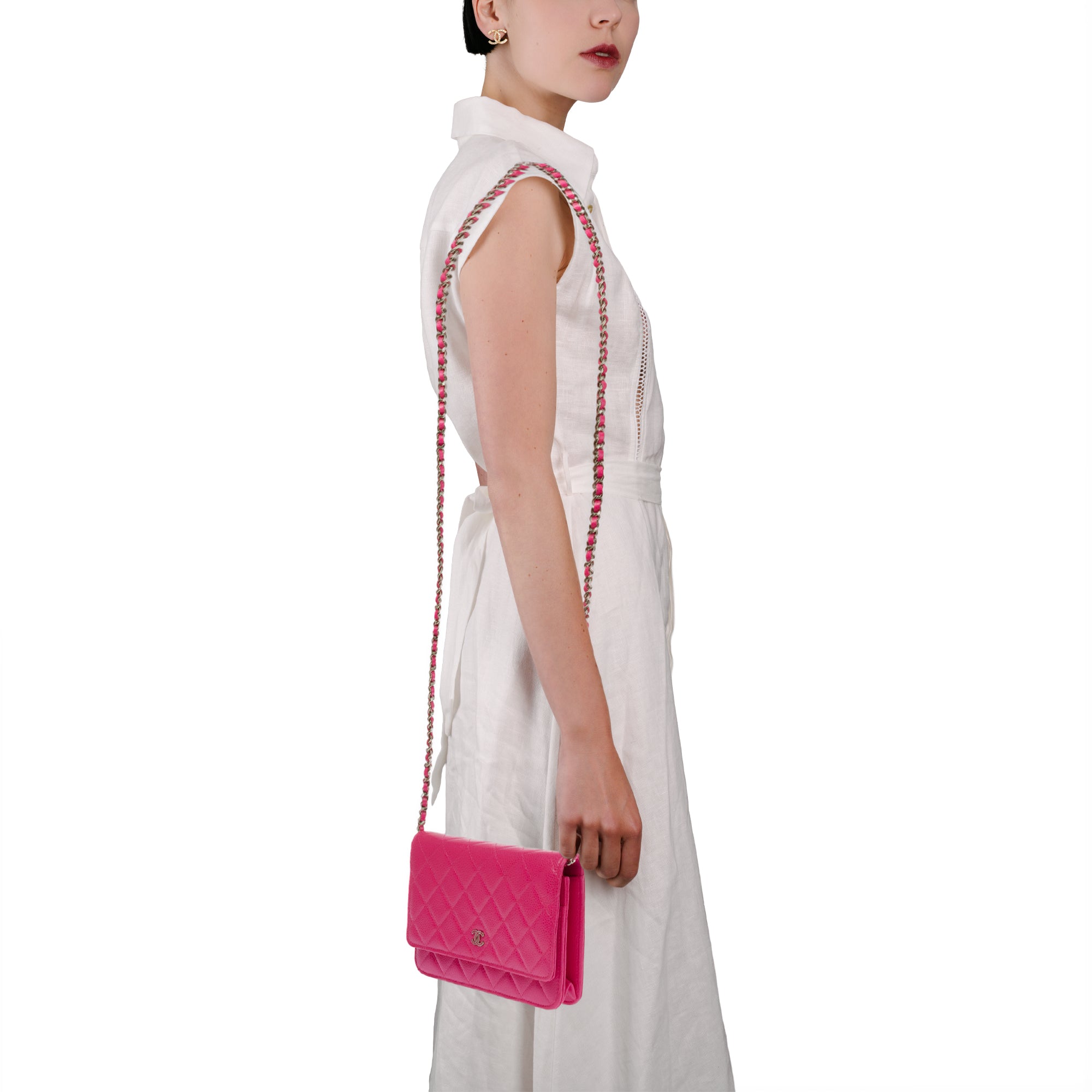 Sac CHANEL Wallet on Chain en Cuir Rose - 103562