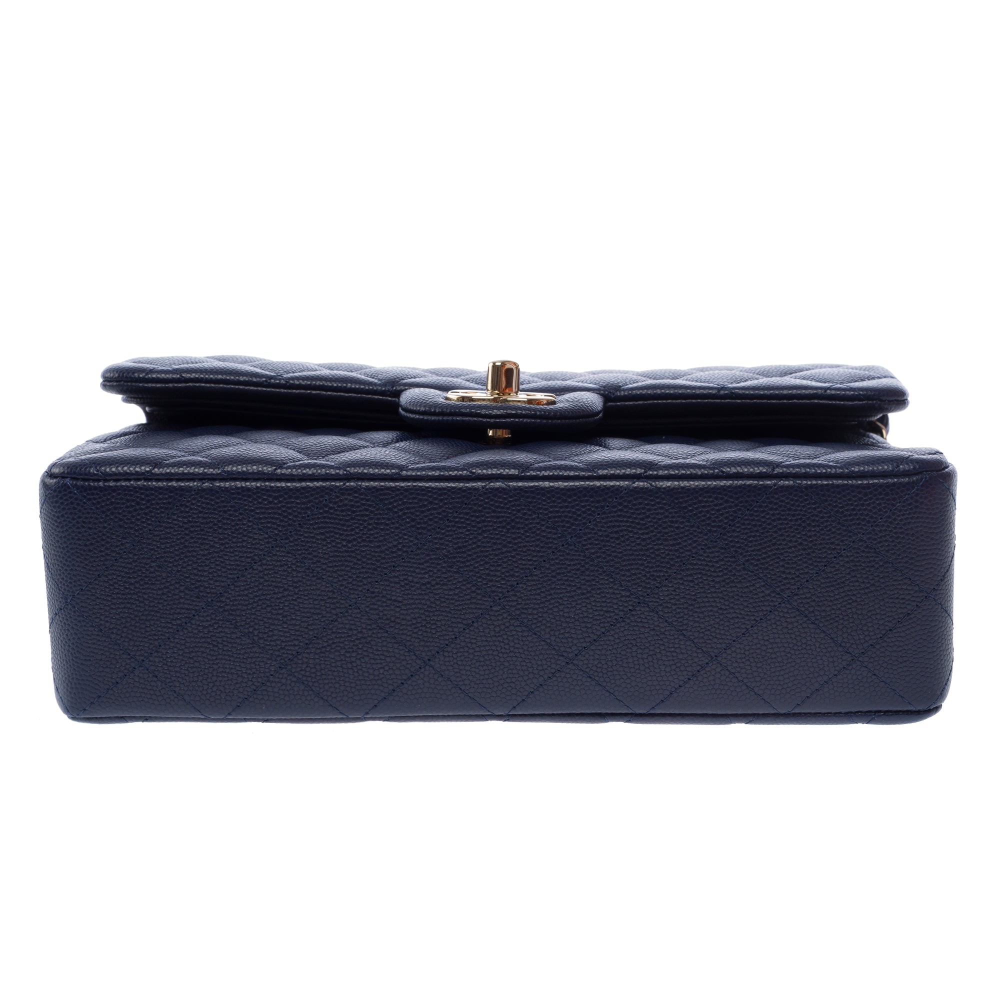 Sac CHANEL Timeless/Classique en Cuir Bleu Marine - 103554