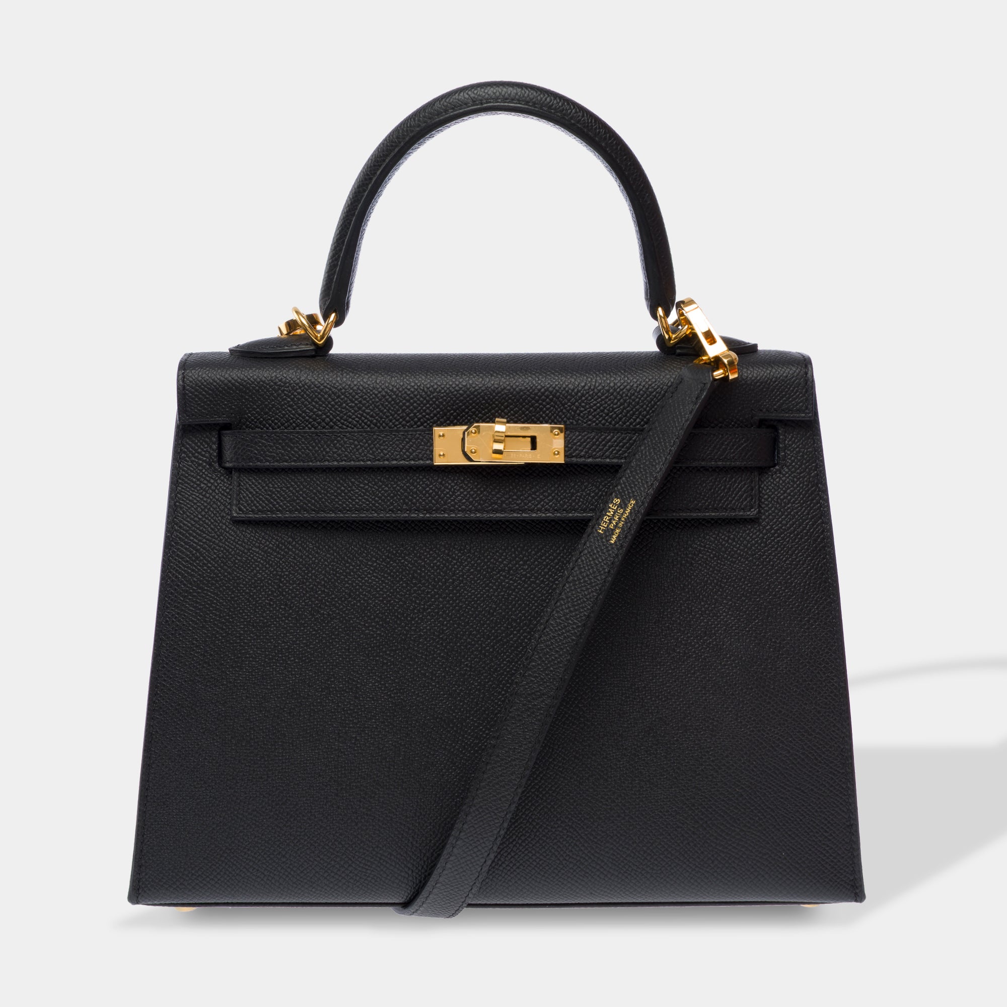 Sac HERMES Kelly 25 en Cuir Noir - 103580