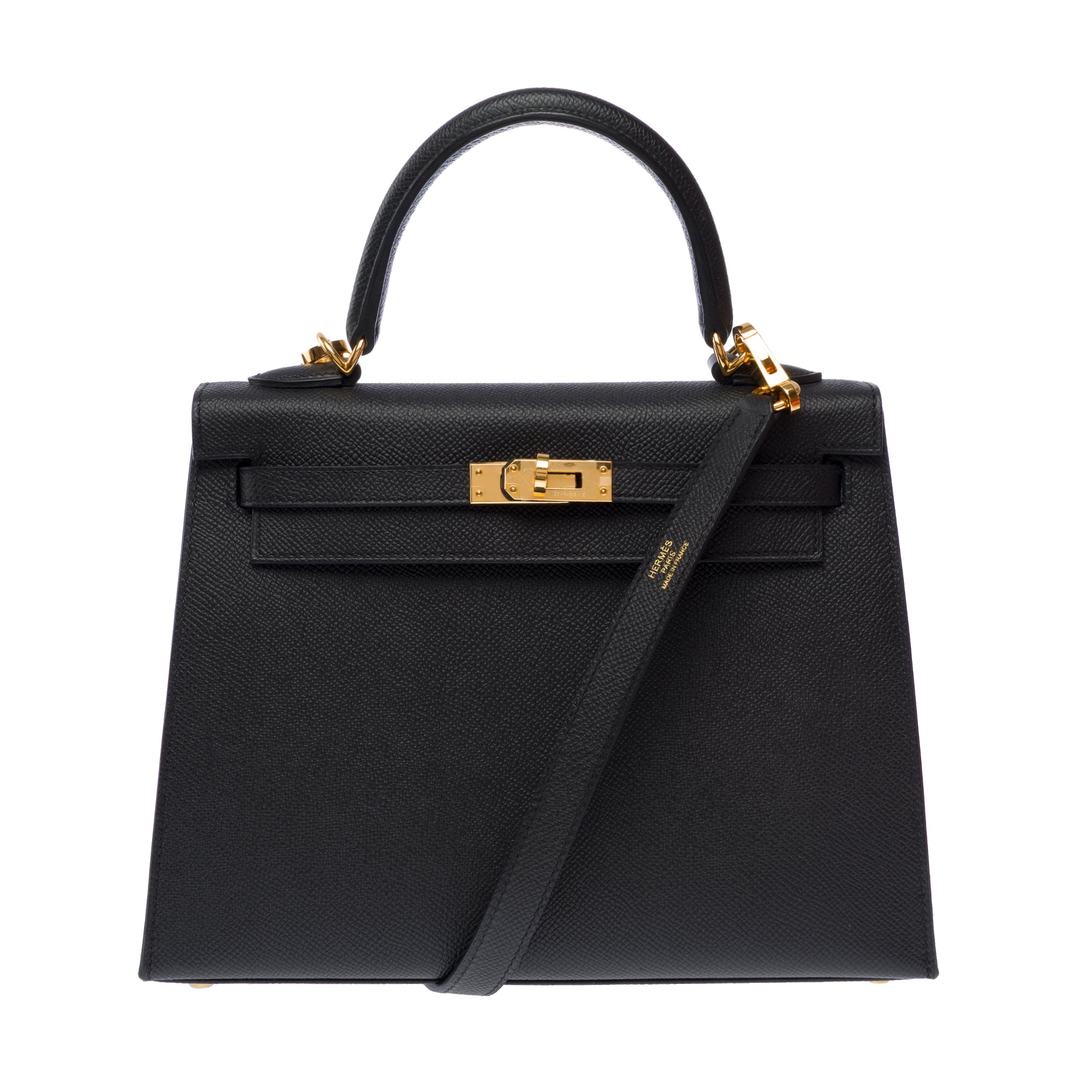 Sac HERMES Kelly 25 en Cuir Noir - 103580