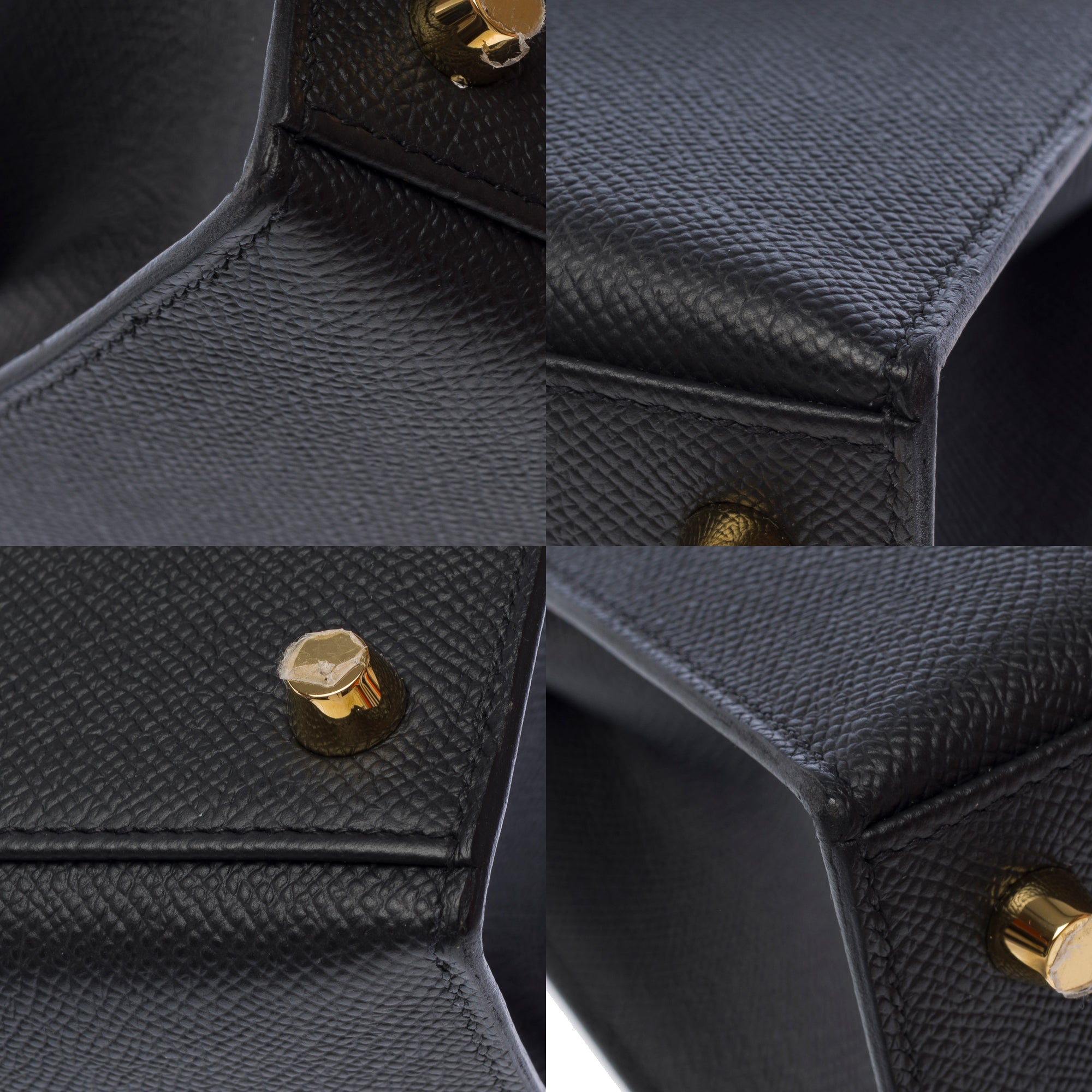 Sac HERMES Kelly 25 en Cuir Noir - 103580