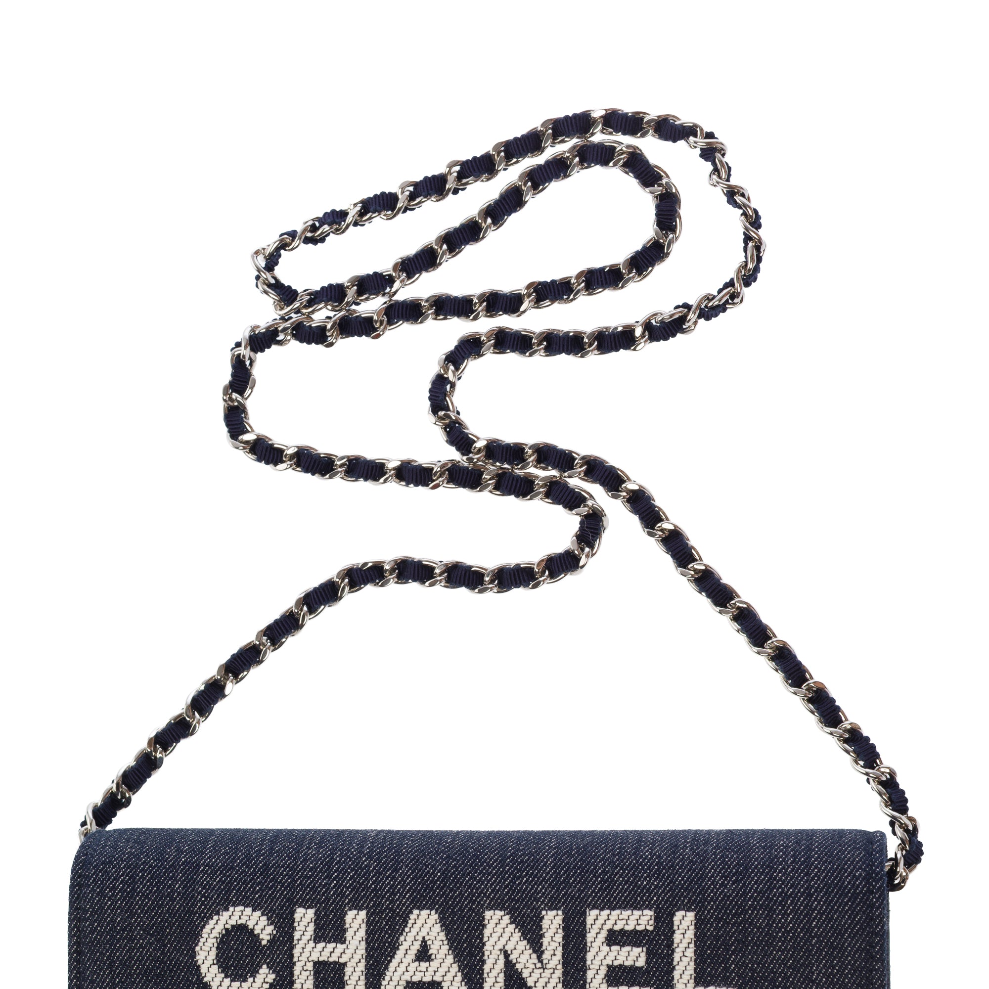 Sac CHANEL Wallet on Chain en Denim Bleu Marine - 103561