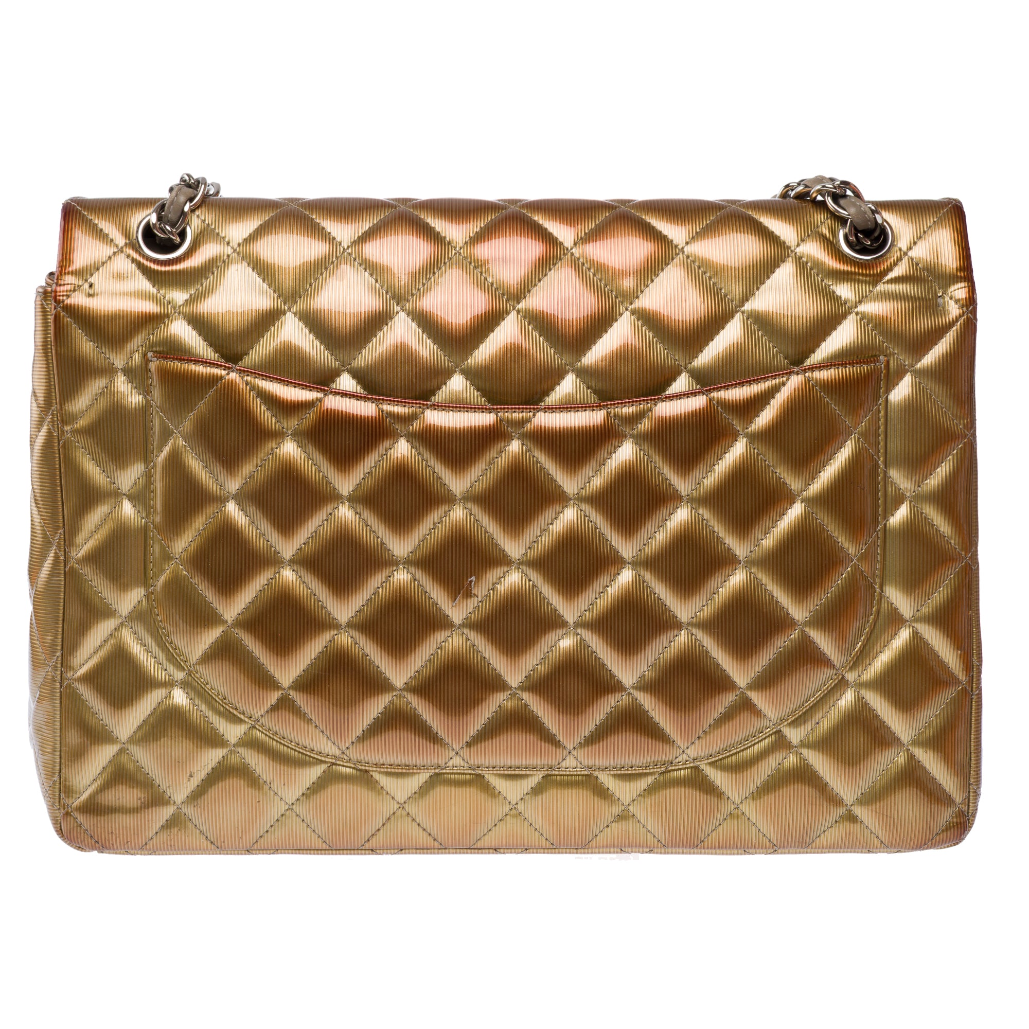 Sac CHANEL Timeless/Classique en Cuir Doré - 103579