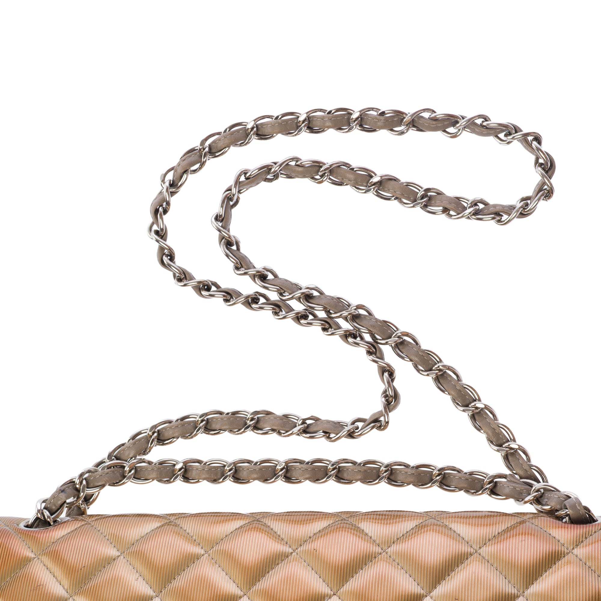 Sac CHANEL Timeless/Classique en Cuir Doré - 103579
