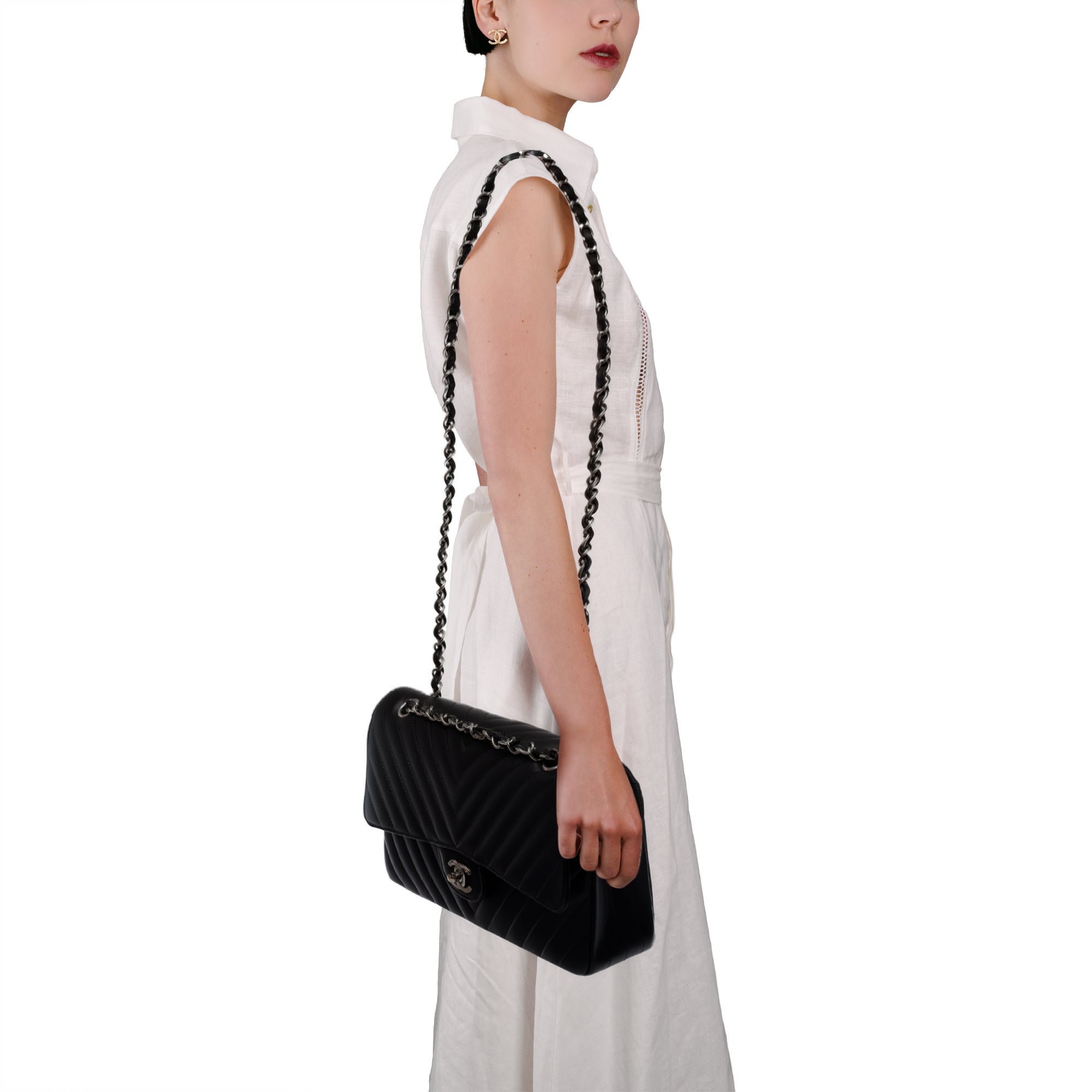 Sac CHANEL Timeless/Classique en Cuir Noir - 103570