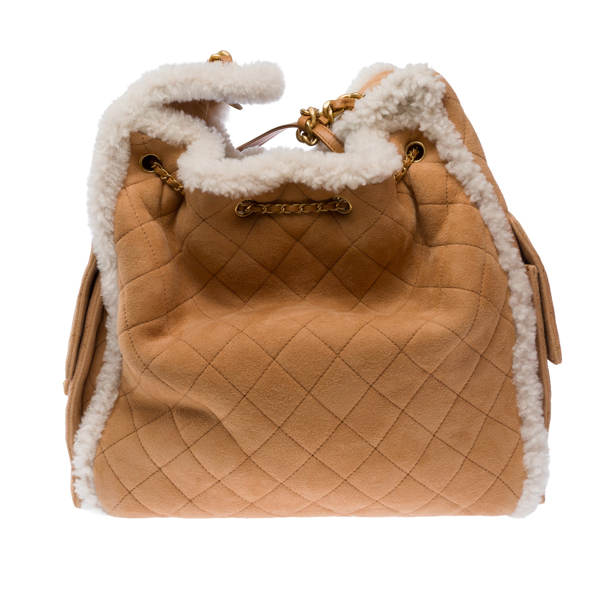 Sac CHANEL en Suède Beige - 103532